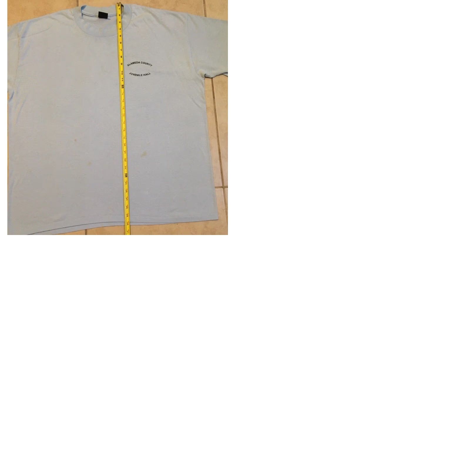 Vintage VINTAGE Alameda County Juvenile Hall Faded Inmate Shirt 3XL Blue Distressed 90s Grunge Prisoner USA Jail T-Shirt Mens Size US XXL / EU 58 / 5 - 11 Thumbnail