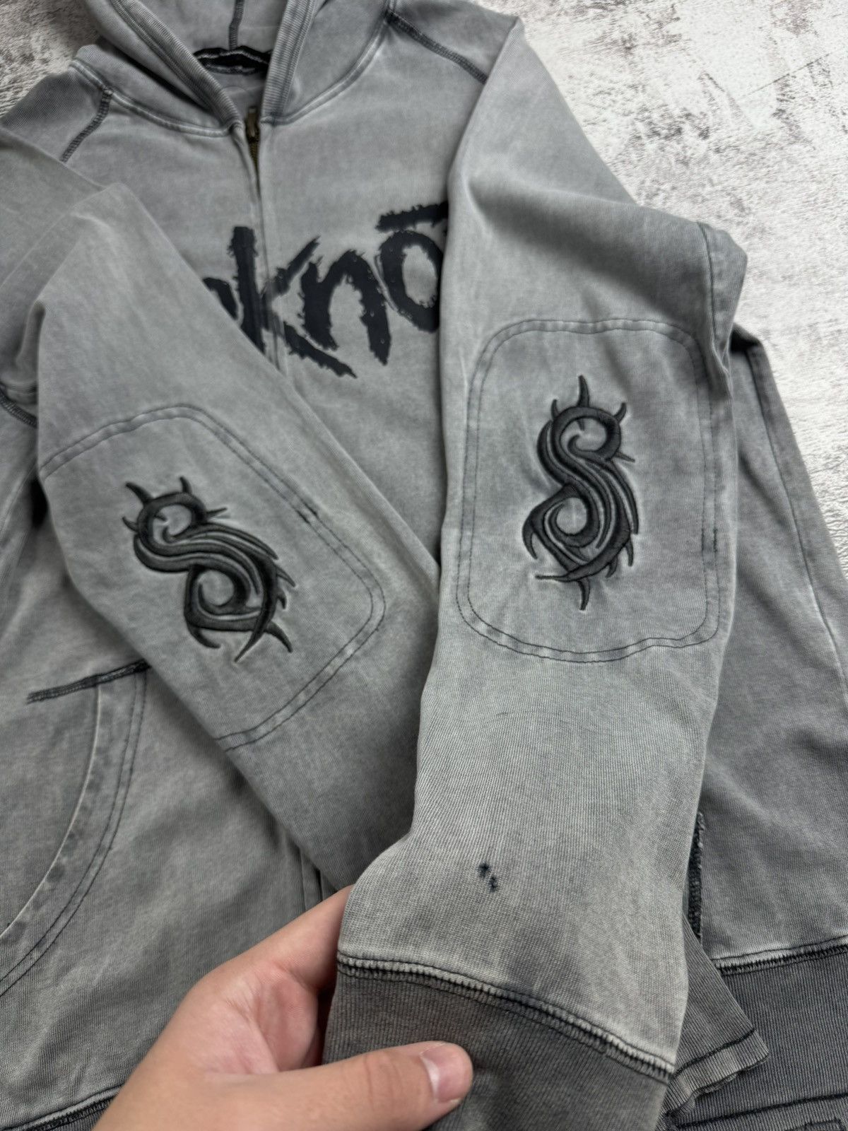 Slipknot Slipknot 2007 Overdyed Faded Men’s Large Cotton Rock Band Tour Zip Merch Hoodie Size US L / EU 52-54 / 3 - 9 Thumbnail