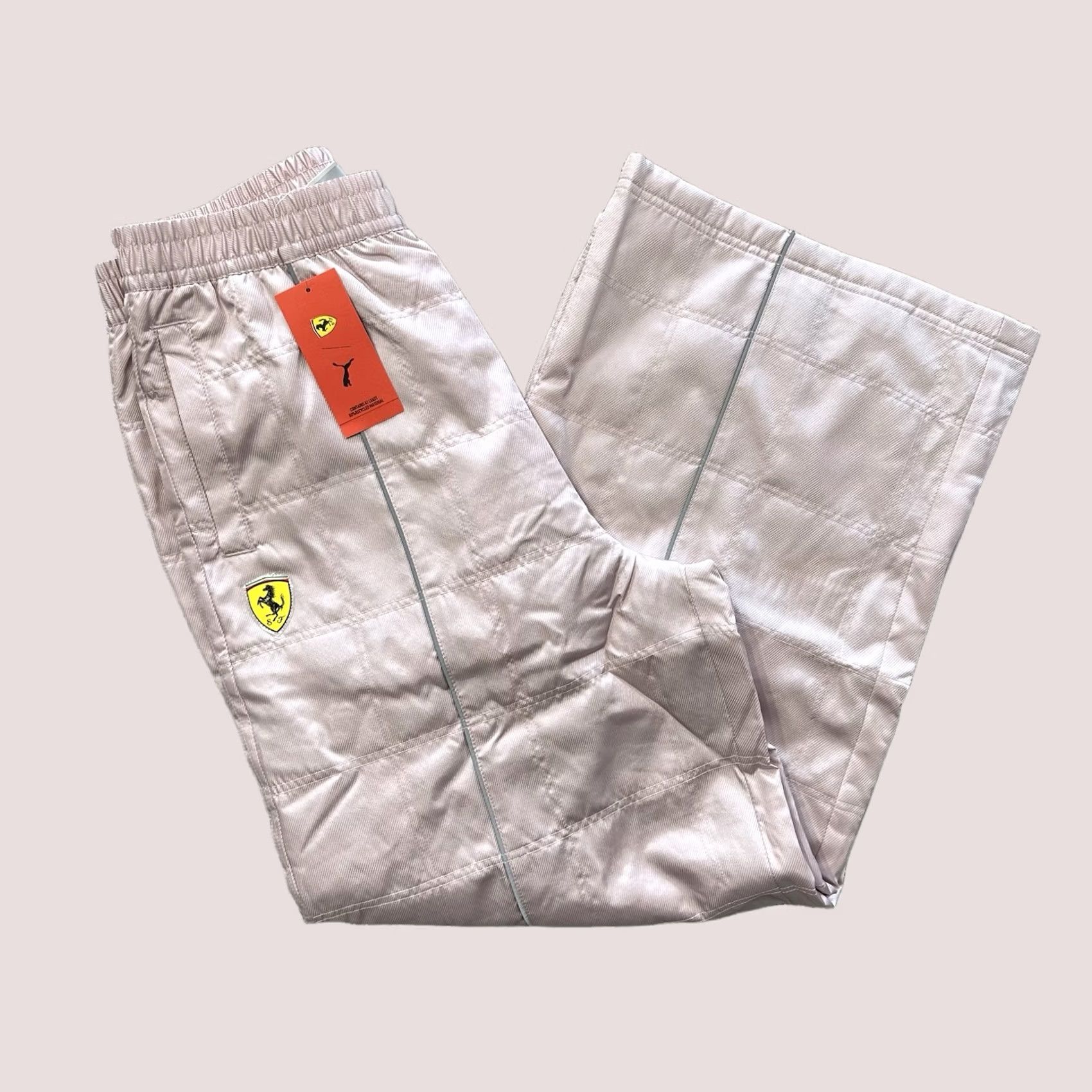Puma PUMA Scuderia Ferrari Premium Wide Leg Pants Womens S Quilted Pink 632794 Size 28" / US 6 / IT 42 - 1 Thumbnail