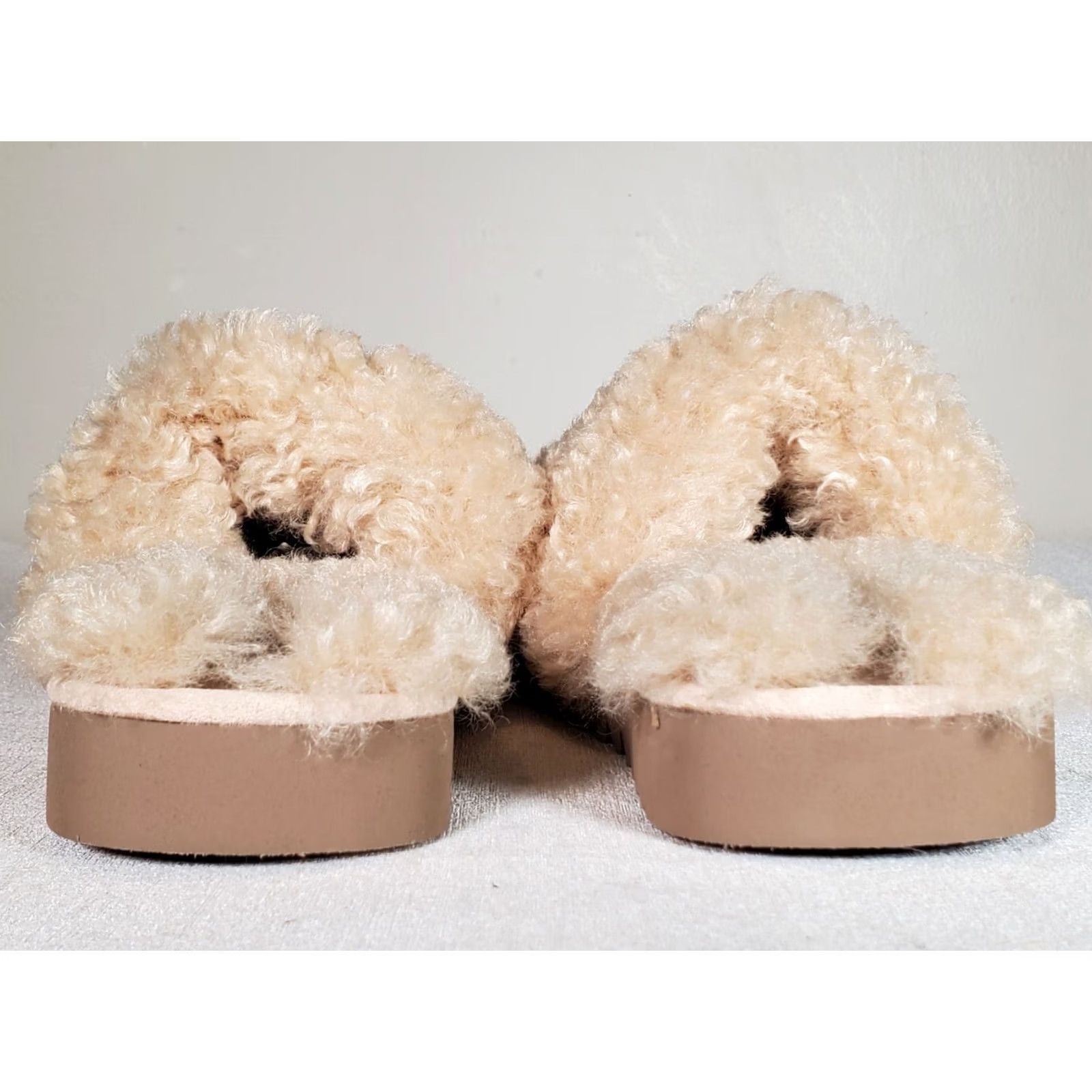 Rag & Bone rag & bone Eira Sandals Faux Fur Shearling Flat Slides Ivory Women US 7 New Size US 7 / IT 37 - 7 Thumbnail