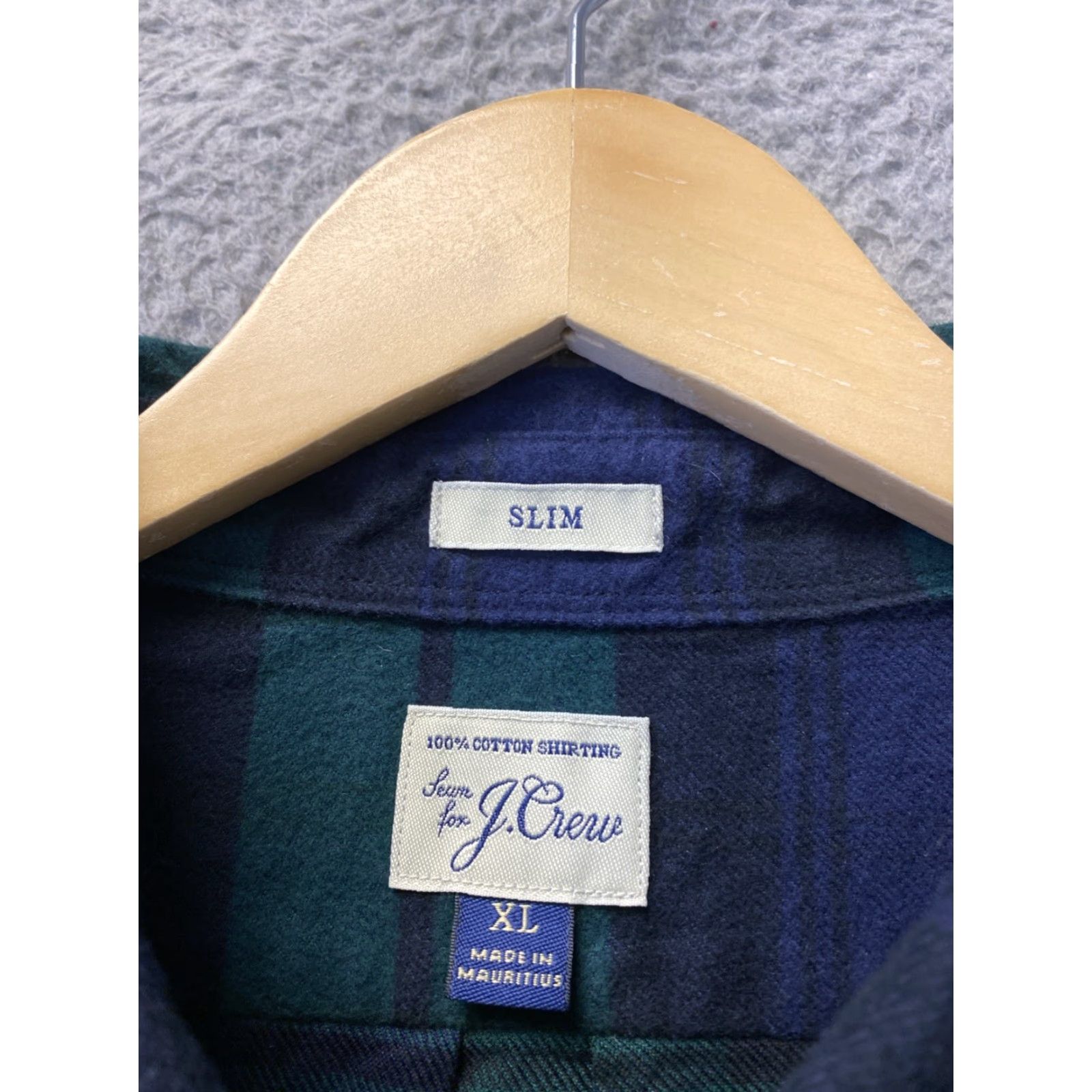 J.Crew J.Crew Slim Button-Down Shirt XL Men Plaid Green Blue Long Sleeve Button-Up Shirt Size US XL / EU 56 / 4 - 4 Thumbnail