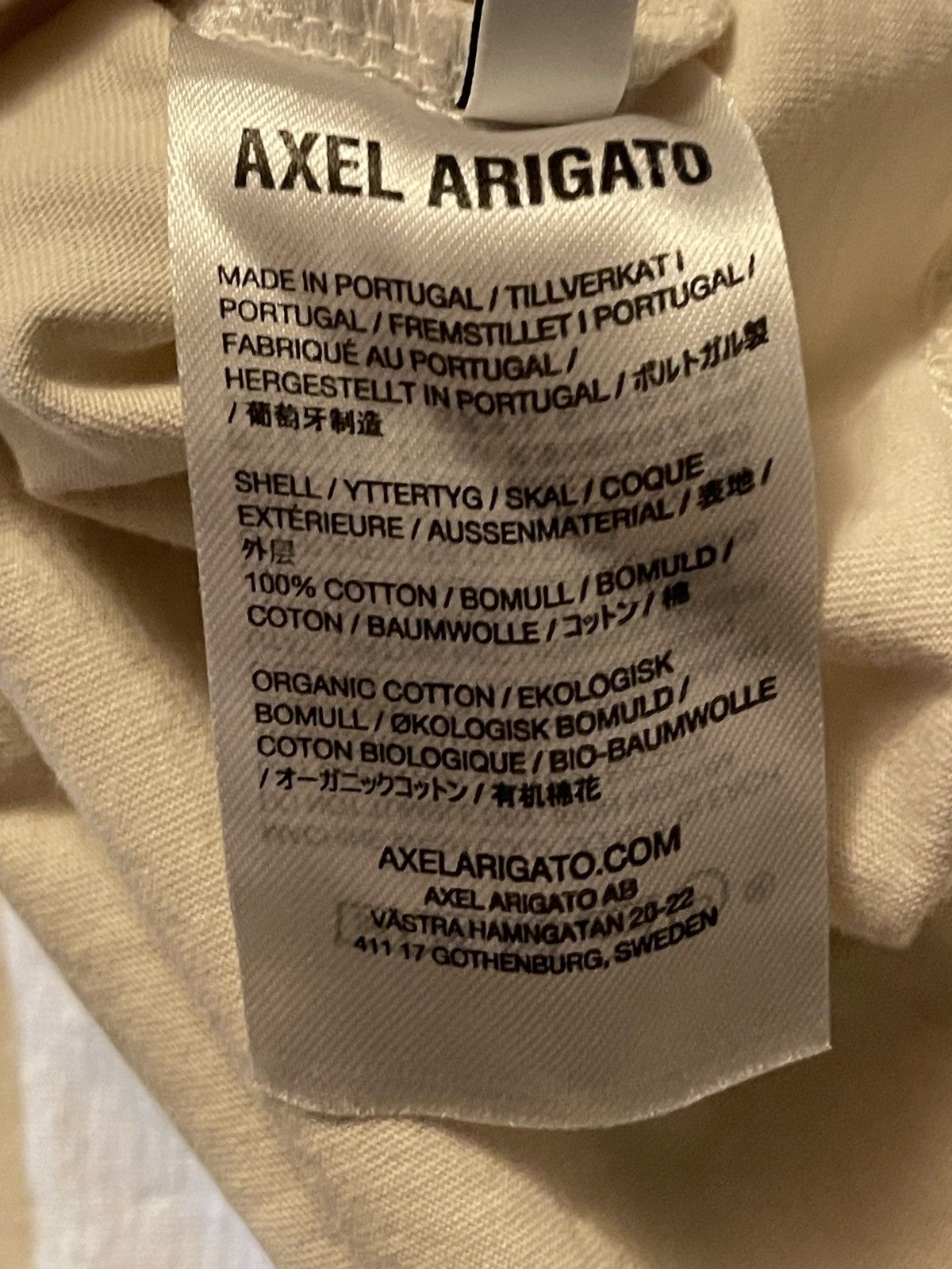 Axel Arigato Axel Arigato Signature Slim T Shirt Size Medium Pale Beige Size M / US 6-8 / IT 42-44 - 7 Thumbnail