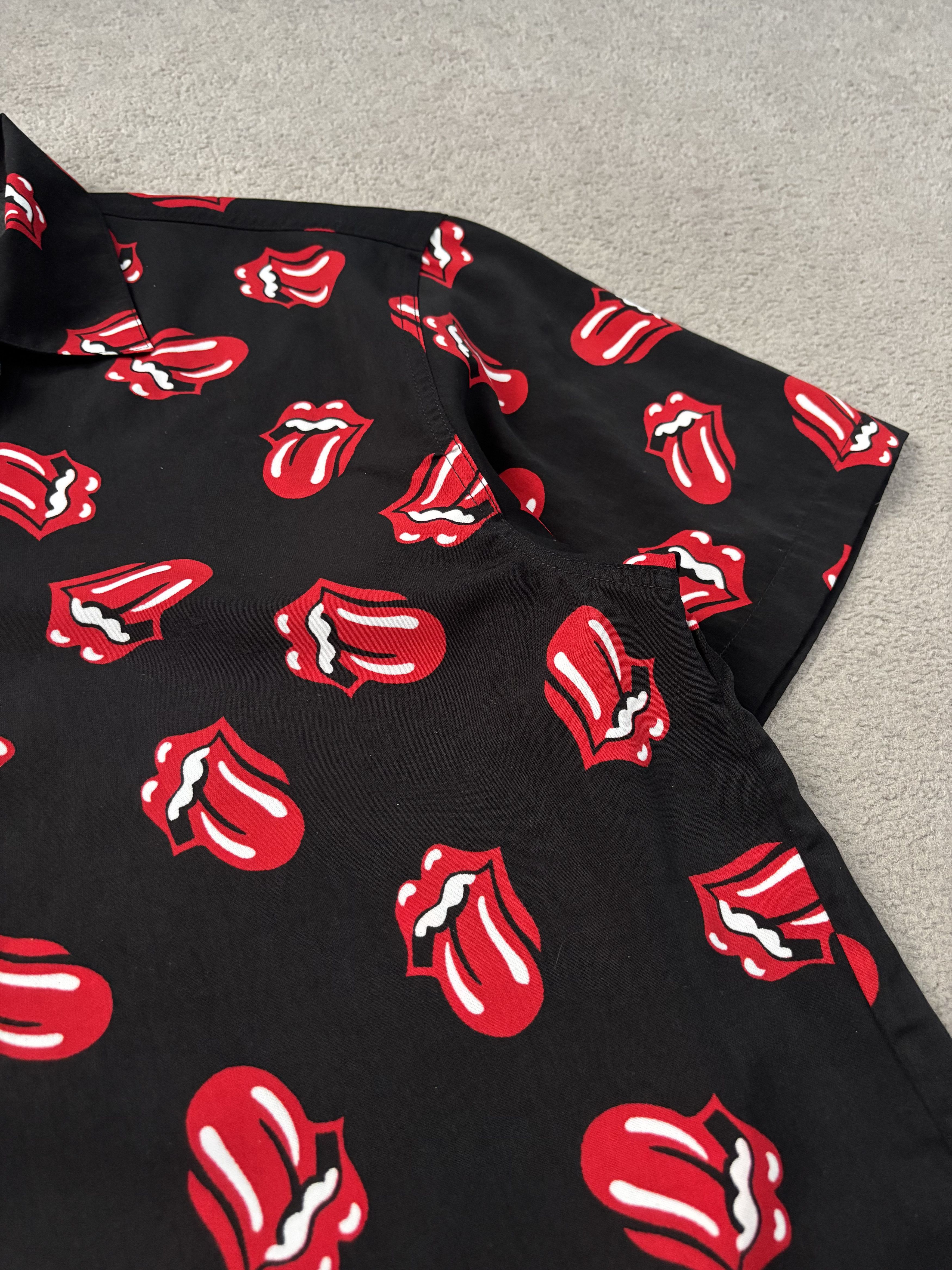 Swagger Super Cool XL Black Shirt with Unique Lip Print Size US XL / EU 56 / 4 - 3 Thumbnail