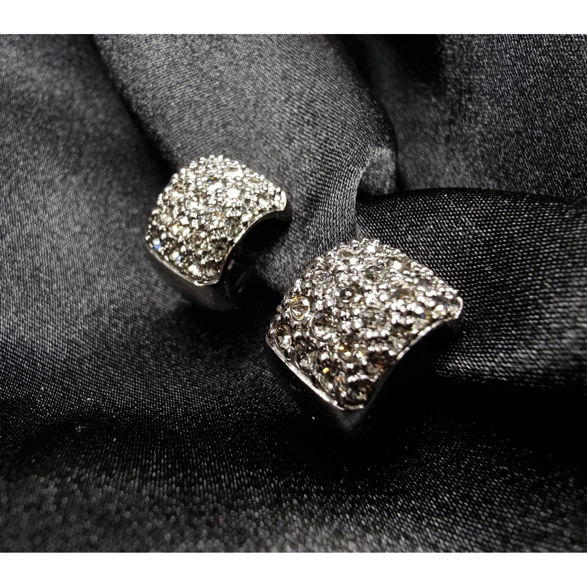 Swarovski Swarovski Crystal Pave Silver-Tone Clip-On Earrings Size ONE SIZE - 5 Thumbnail