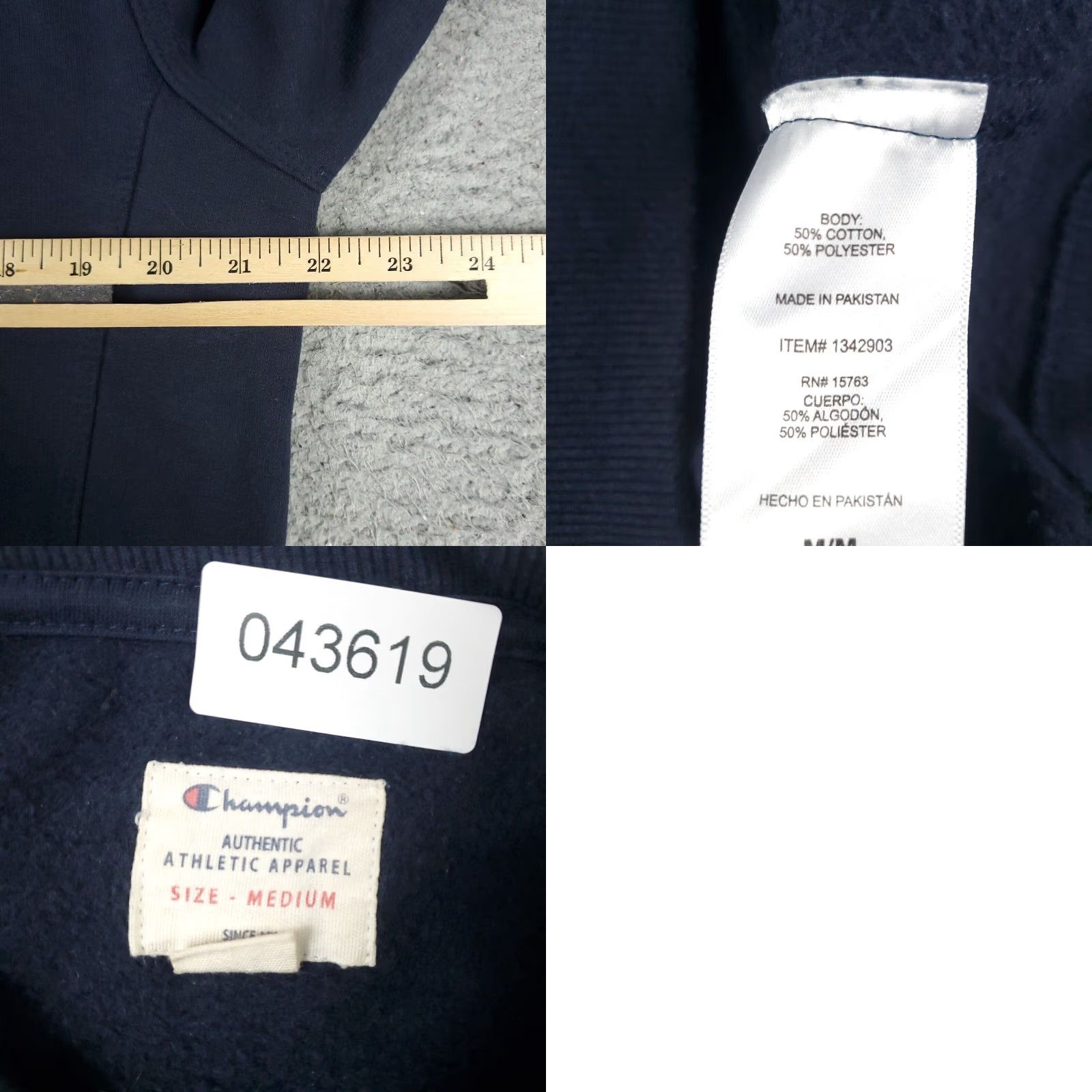 Champion Champion Mens Medium Blue Casual Pullover Sweatshirt Size US M / EU 48-50 / 2 - 8 Thumbnail