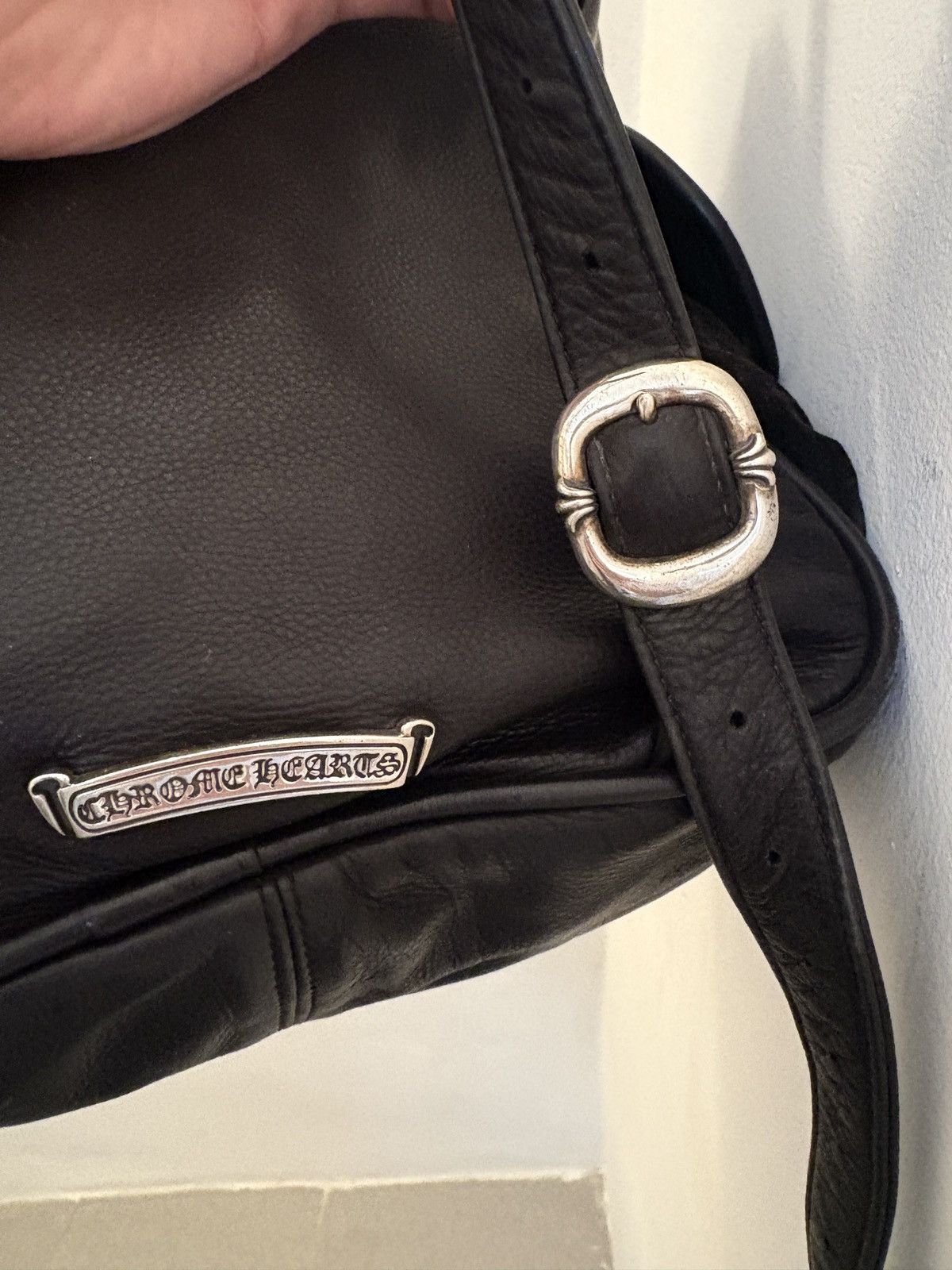Chrome Hearts Chrome Hearts Suede & leather Backpack w/Sterling silver Size ONE SIZE - 16 Thumbnail