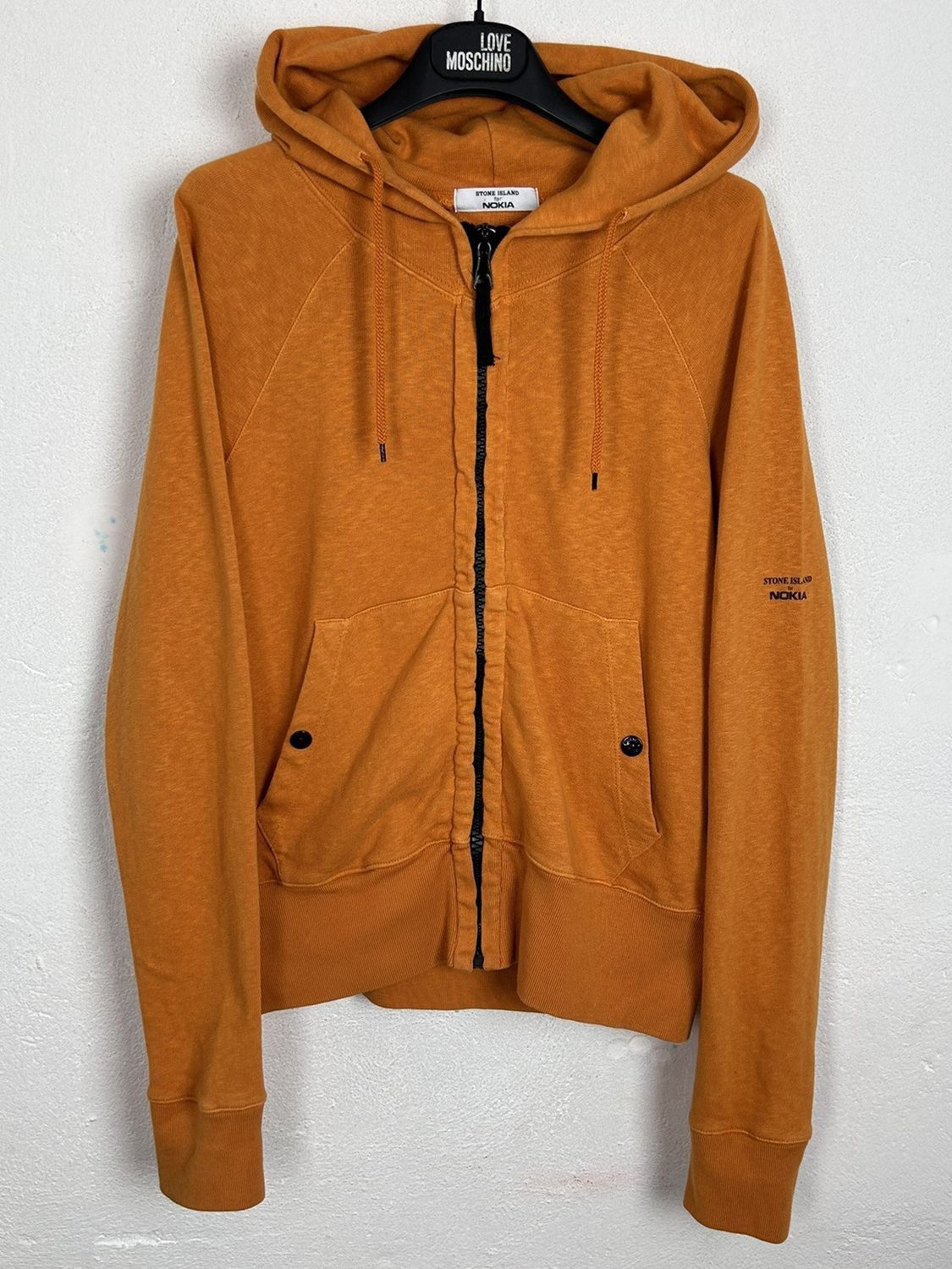 image of Archival Clothing x Grail Vintage Stone Island By Nokia Archive Hoodie in Orange, Men's (Size Small
