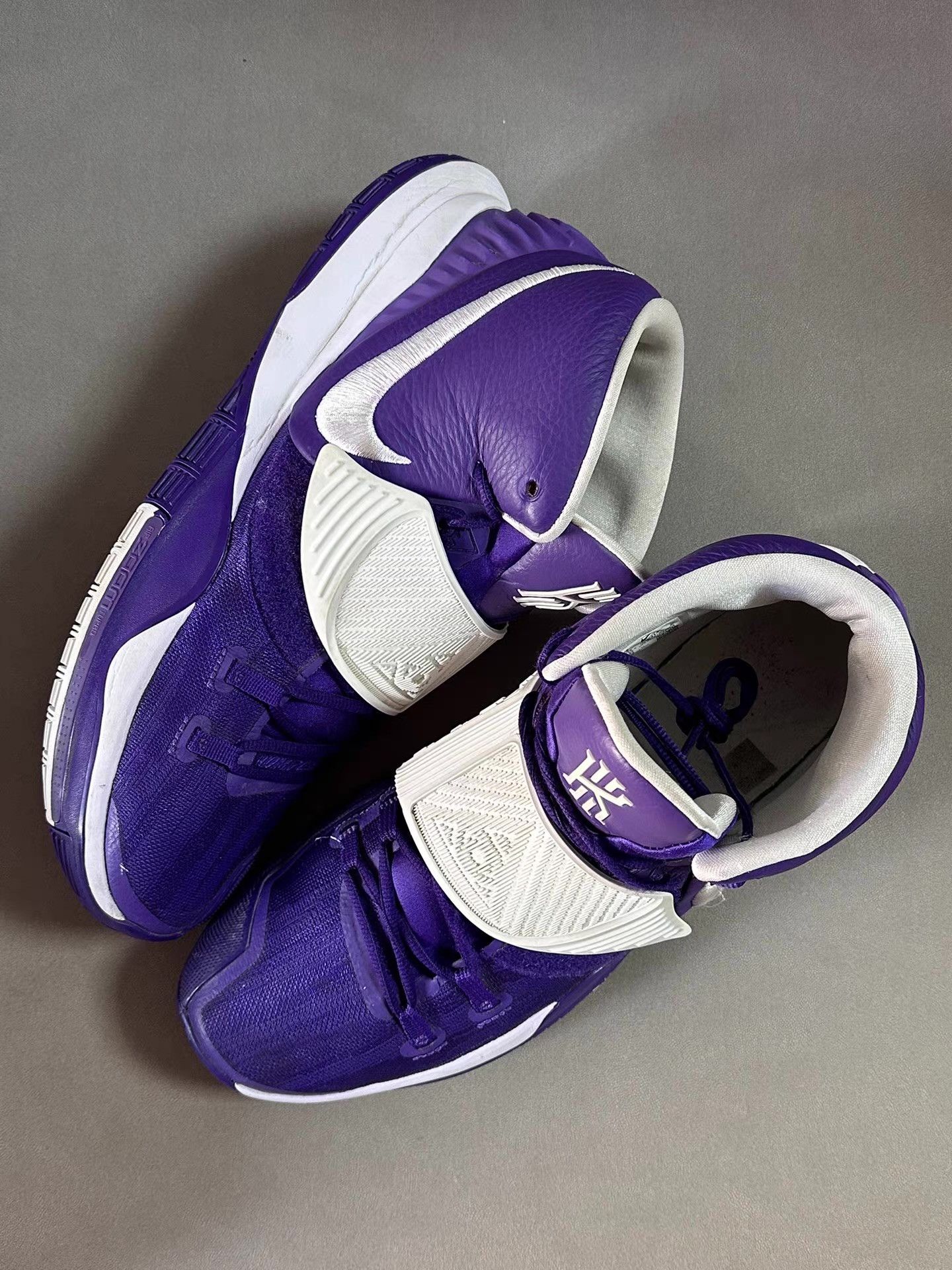 Nike Kyrie 6 White & Purple Ｑ20 Size US 15 / EU 48 - 2 Thumbnail