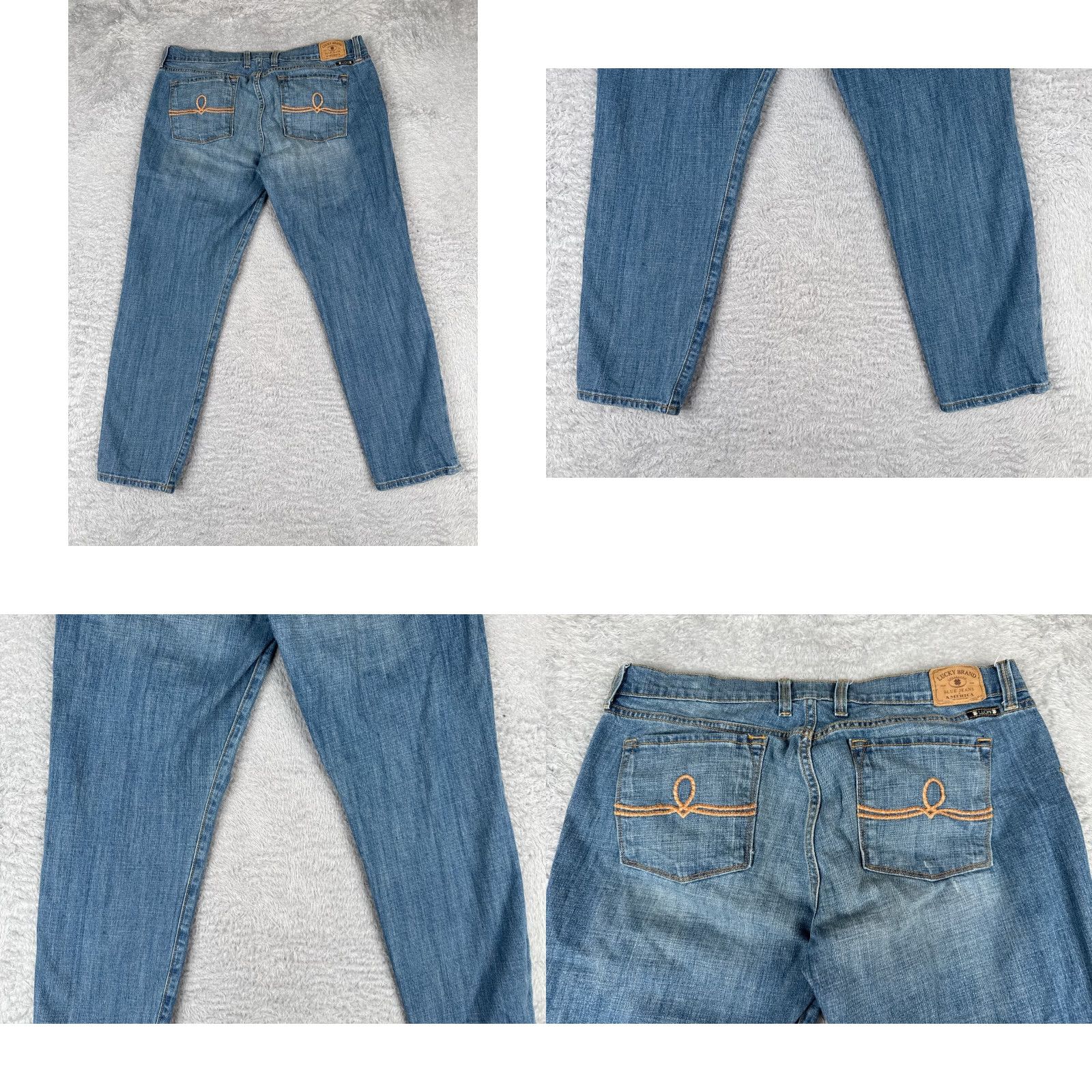 Lucky Brand Lucky Brand Jeans Women 12 Blue Denim Capri Mid Rise 32x26 Jeans Capris Vintage Millennial Style Womens Size 34" / US 12 / IT 48 - 10 Thumbnail