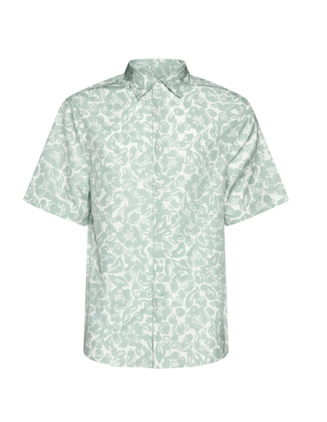 Lanvin BNWT SS23 LANVIN MINT FLOWERS SHORT SLEEVE SHIRT 39 Size US M / EU 48-50 / 2 - 11 Thumbnail