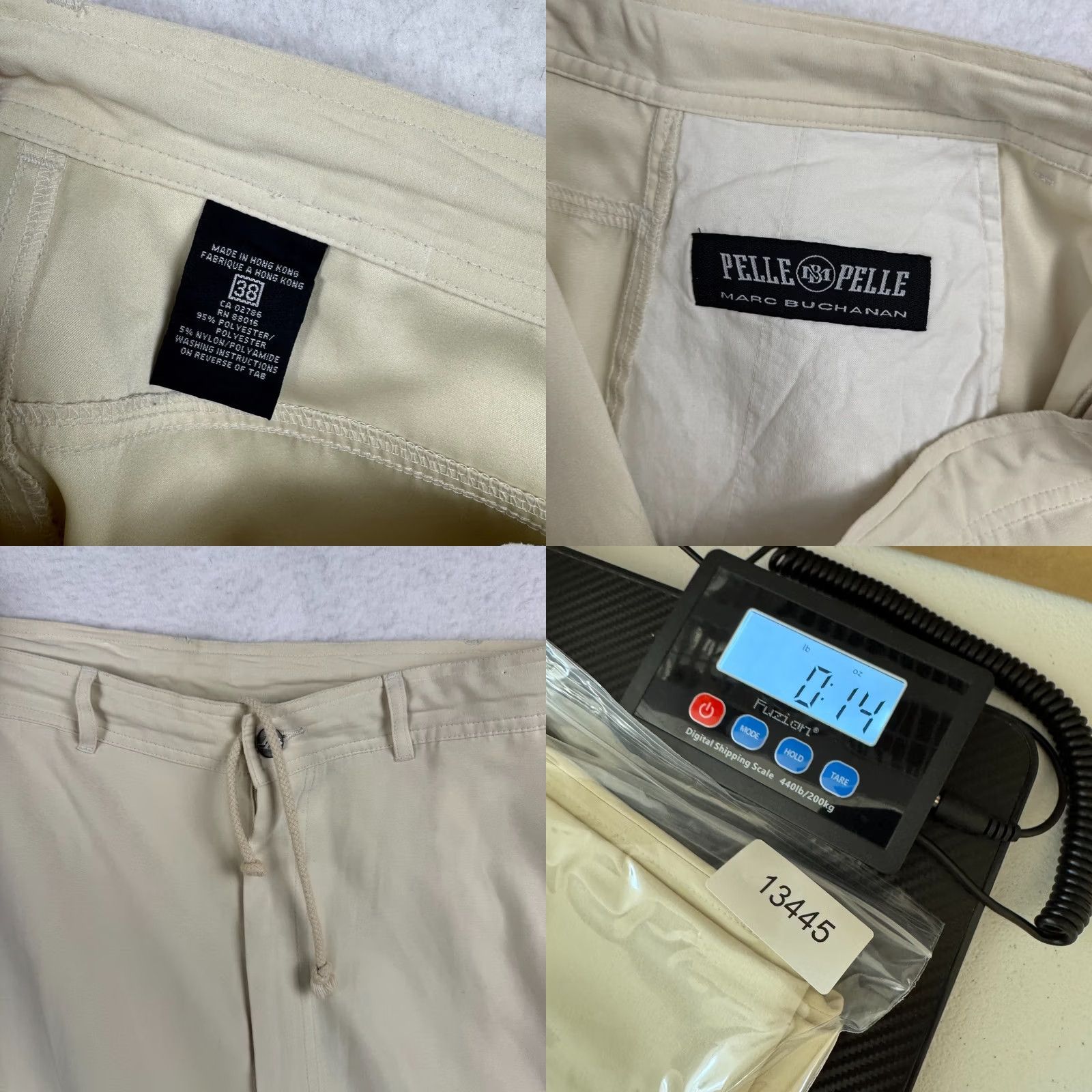 Pelle Pelle VINTAGE Pelle Pelle Pants Main Selling Point Hip Hop 90s Baggy Wide-Leg Ivory Men 37x33 Old School Size US 37 - 9 Thumbnail