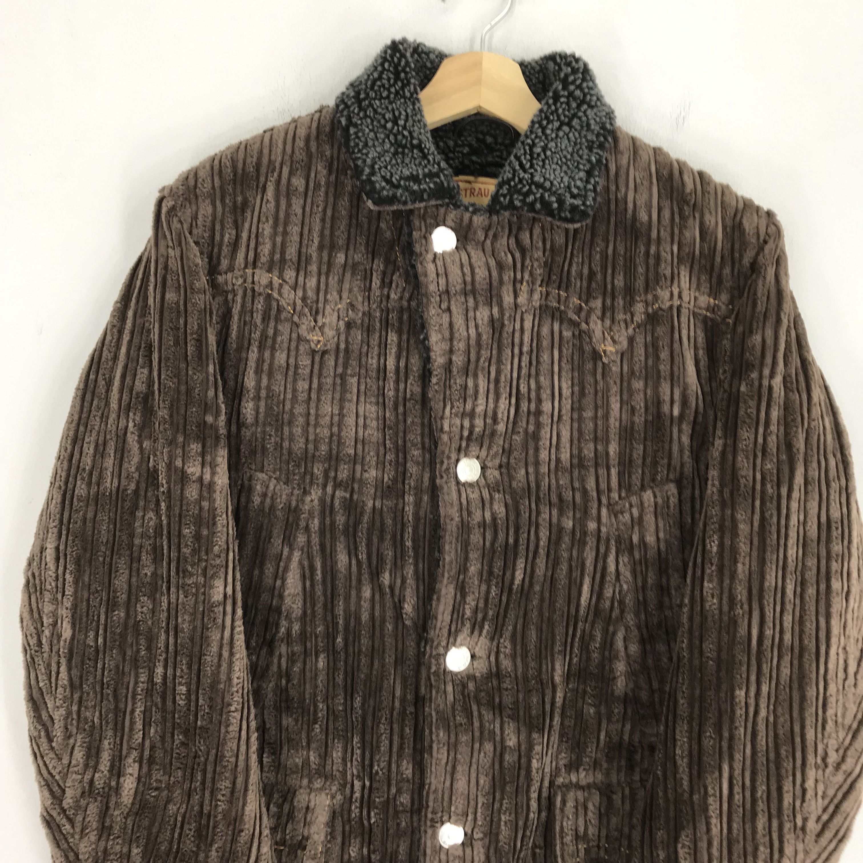 Levi's Vintage Levis Corduroy Sherpa Fleece Lining Overcoat Jacket Size US M / EU 48-50 / 2 - 5 Thumbnail