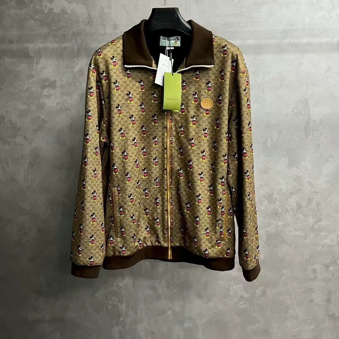 Gucci gucci brown long sleeve mickey print jacket Size US M / EU 48-50 / 2 - 1 Thumbnail