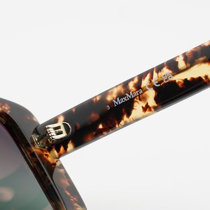 Max Mara Max Mara SPARK1 MM0075 52P Sunglasses Havana Shield Frame Size ONE SIZE - 4 Thumbnail