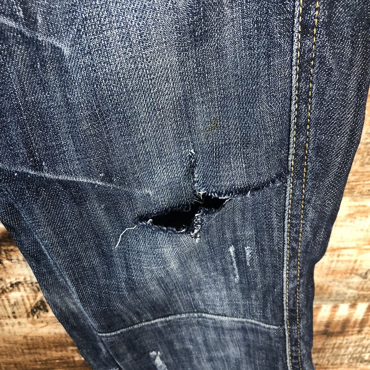 Japanese Brand TRF Denim Distressed Denim Pants #A2113 Size 28" / US 6 / IT 42 - 9 Thumbnail