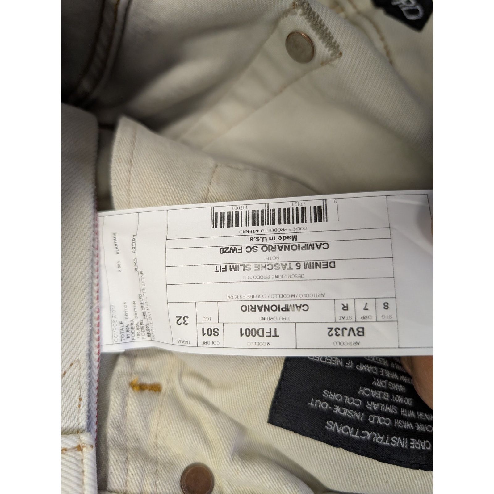 Tom Ford o1rshd1 Slim Denim Jeans in White Size US 32 / EU 48 - 19 Thumbnail