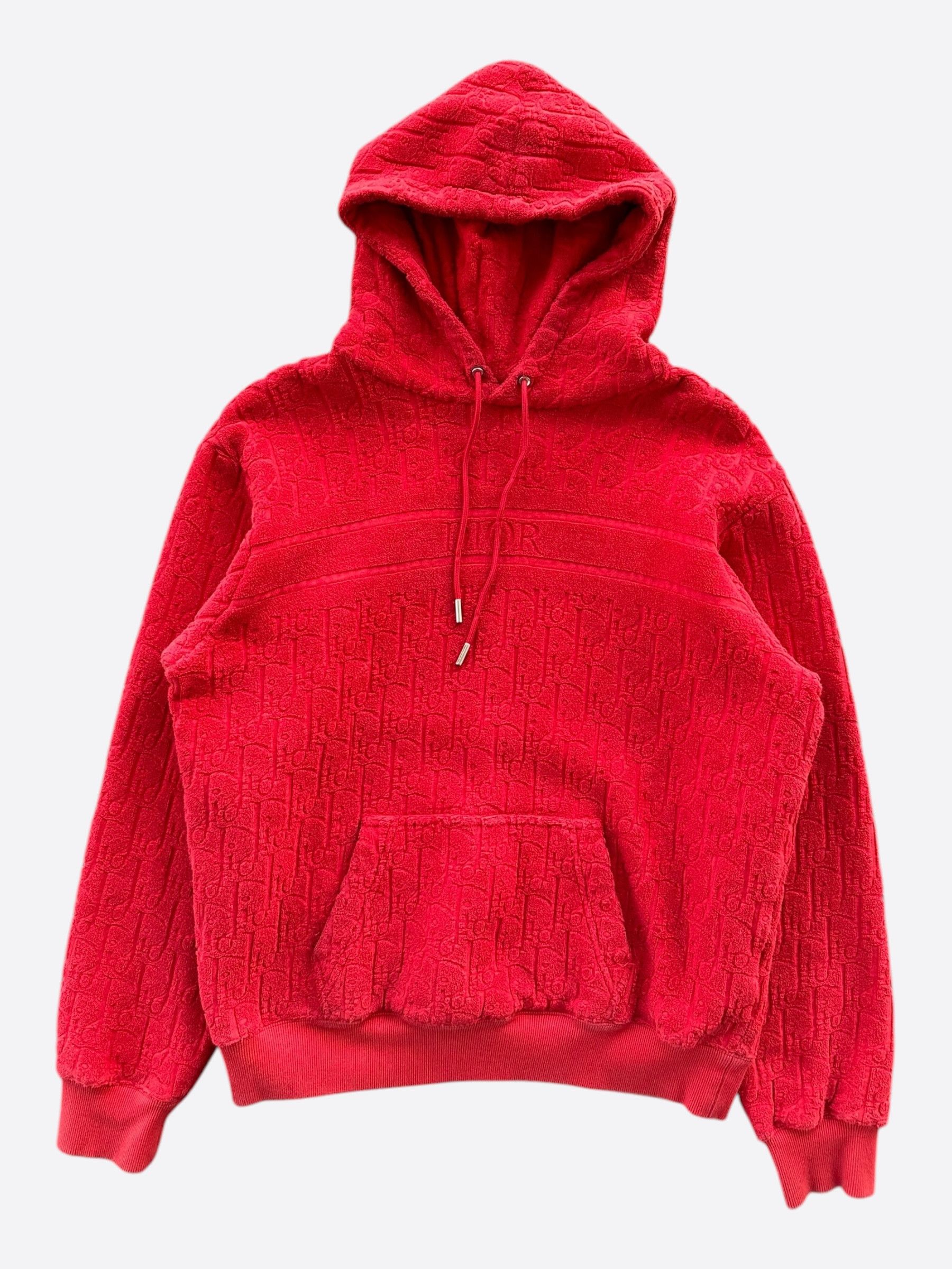 Dior Dior Red Oblique Towel Hoodie Size US S / EU 44-46 / 1 - 1 Thumbnail
