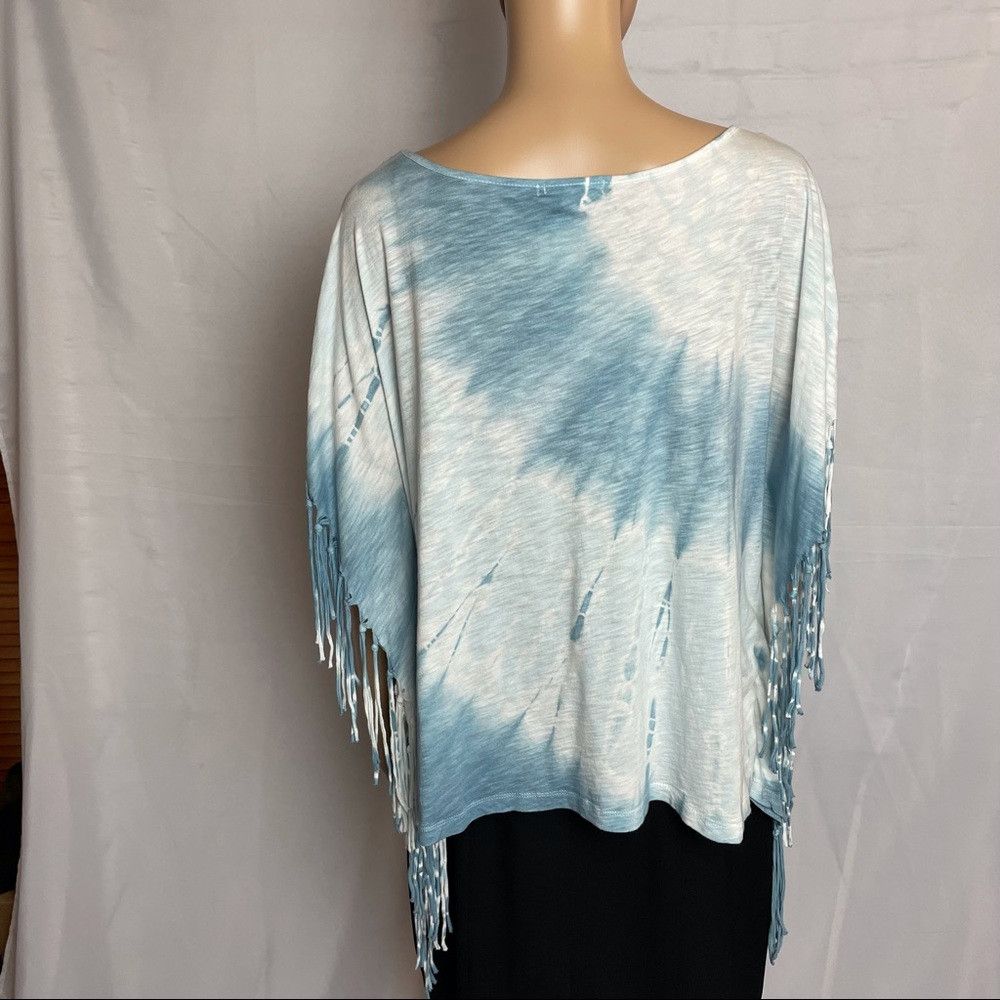 Free People NWT New $88 Free People Movement Fringe Top Poncho Tie Dye Size S / US 4 / IT 40 - 6 Thumbnail