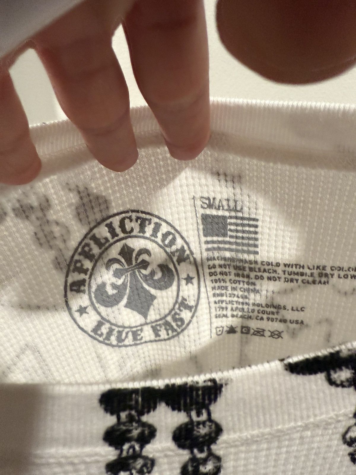Ken Carson Ken Carson Affliction Gorecore White Thermal Longsleeve Size US S / EU 44-46 / 1 - 3 Thumbnail