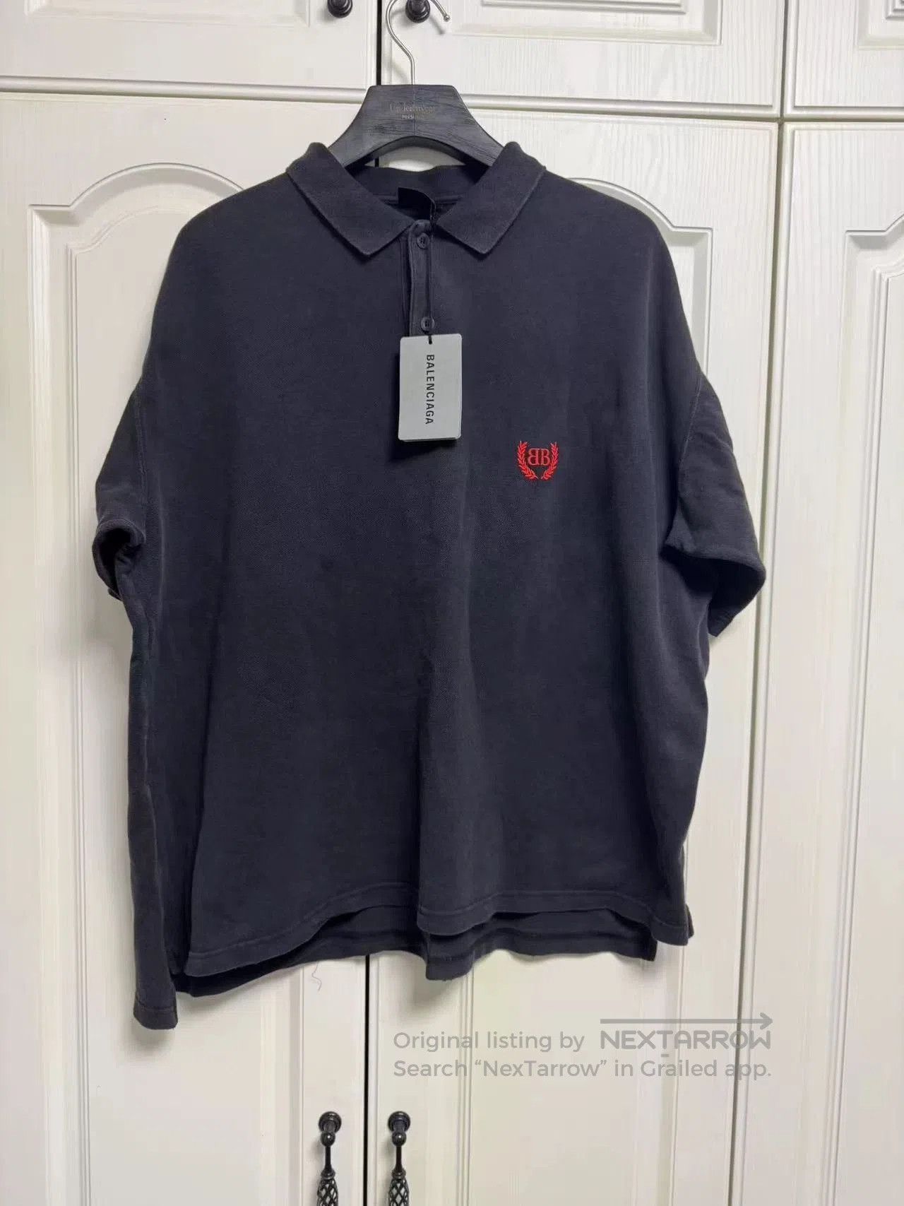 Balenciaga Balenciaga Black Wheat Embroidery Polo. Size US M / EU 48-50 / 2 - 1 Thumbnail