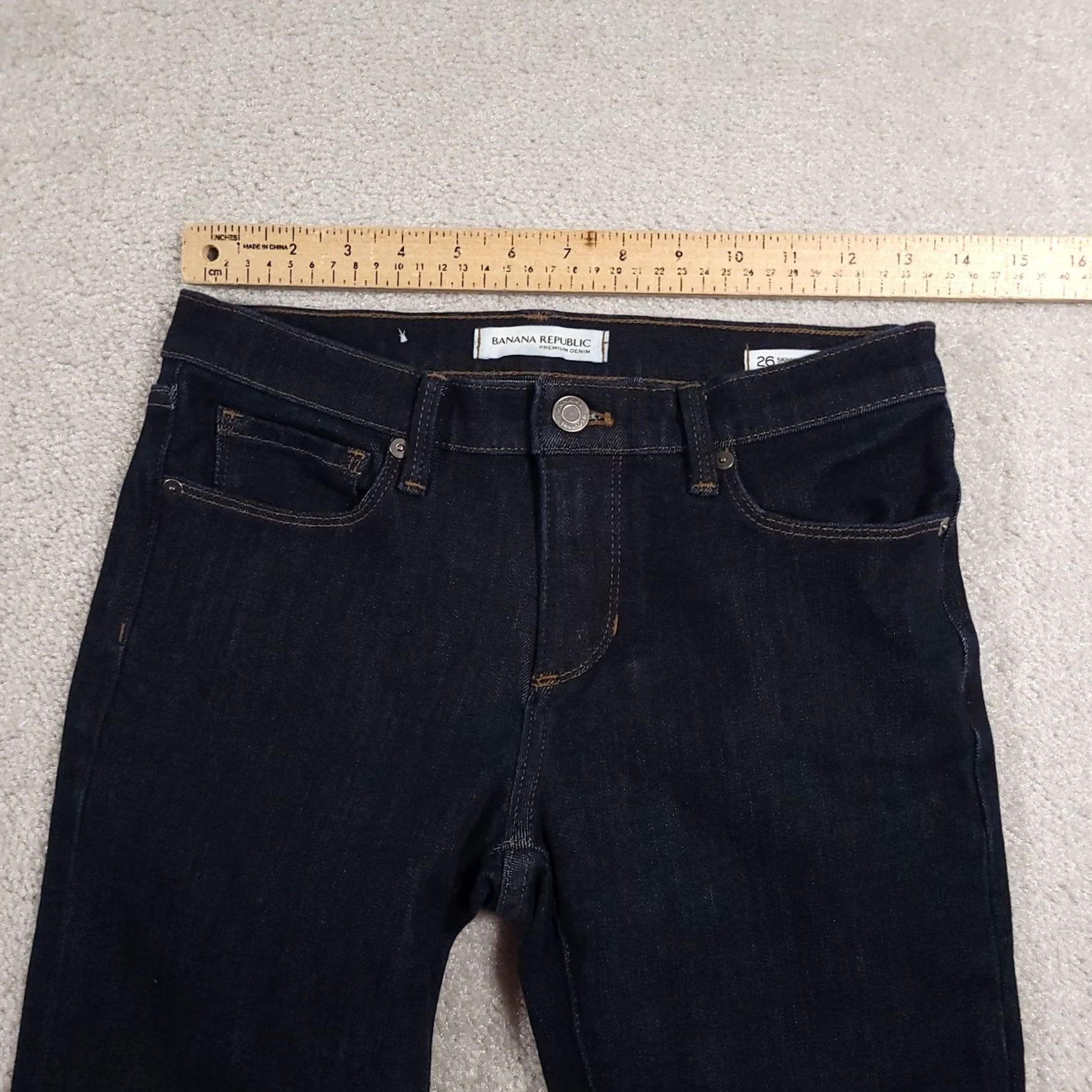 Banana Republic Banana Republic Jeans Womens 26 Skinny Ankle Stretch Dark Wash Denim Blue Slim Pockets Size 26" / US 2 / IT 38 - 7 Thumbnail