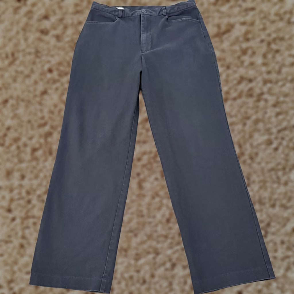 Perry Ellis Perry Ellis Casual Chino Pants Mens Size 36 Regular Black 33.5x29.25 Flat Front Pockets 90s City Preppy USA Modern Western Wedding Workwear Standards Size US 36 / EU 52 - 1 Thumbnail
