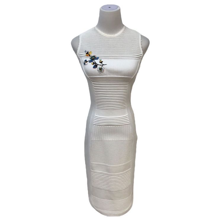 Christian Dior Monsieur Christian Dior Floral Embroidered Midi Dress Size 36 Size XS / US 0-2 / IT 36-38 - 1 Thumbnail