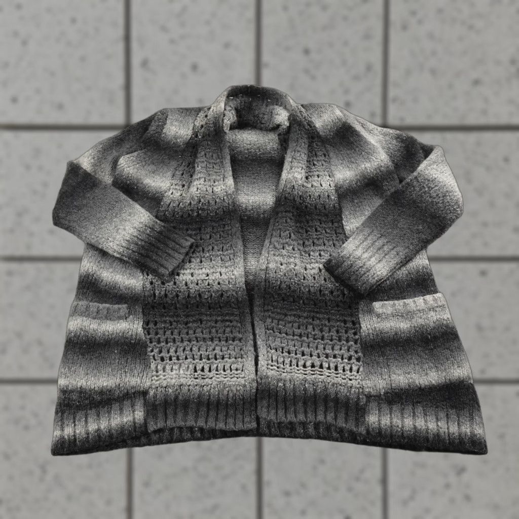 Eddie Bauer Eddie Bauer Sweater Cardigan Womens XS Gray Ombre Open Front Knit Wool Blend Long Sleeve Pockets Logo Size XS / US 0-2 / IT 36-38 - 1 Thumbnail