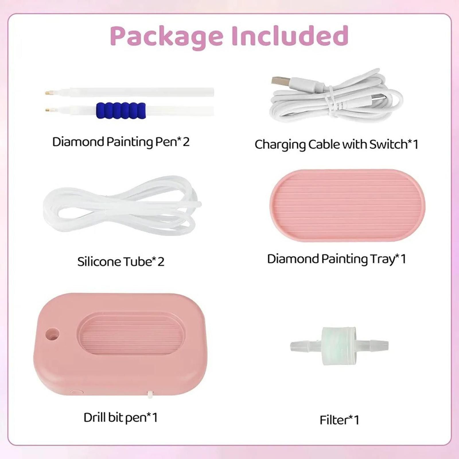 Unwanted Electric Diamond Art Pen Kit with Vacuum Tools purple Size ONE SIZE - 4 Thumbnail