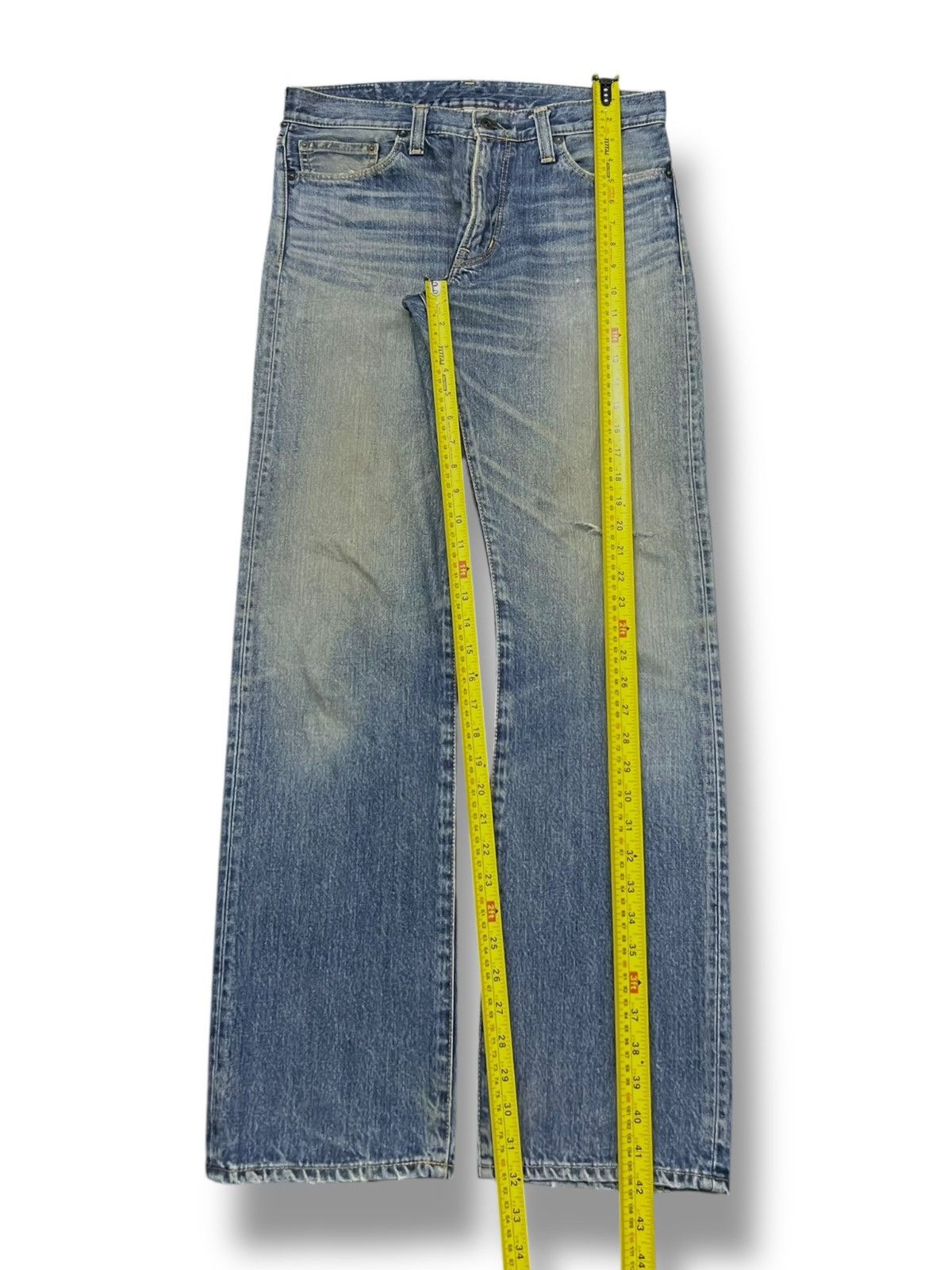 Japanese Brand Vintage Back Number Nippon Japan - Faded Rusty Wash Jeans Size US 33 - 14 Thumbnail