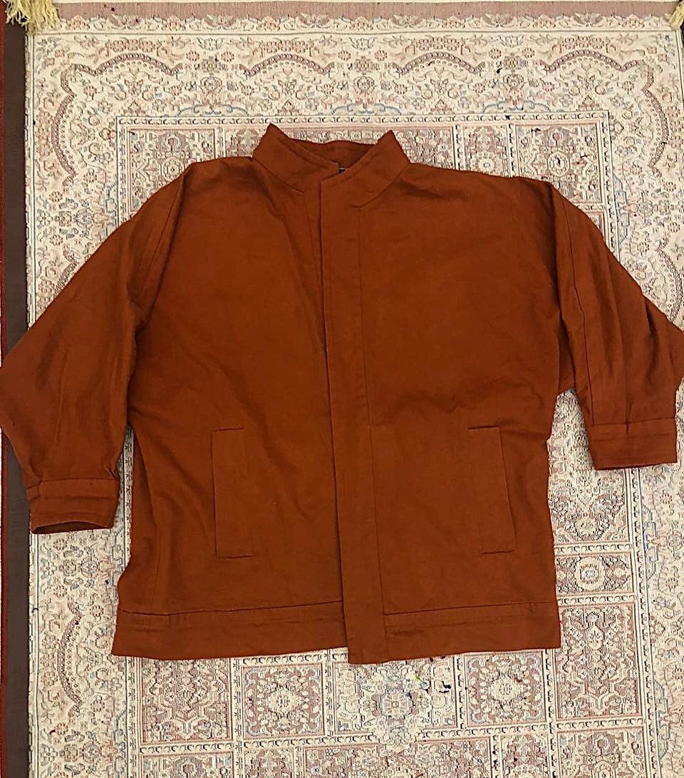 Yves Saint Laurent YSL Rive Gauche Kimono Jacket 70s Japan-Inspired Rust Size XL / US 12-14 / IT 48-50 - 3 Thumbnail