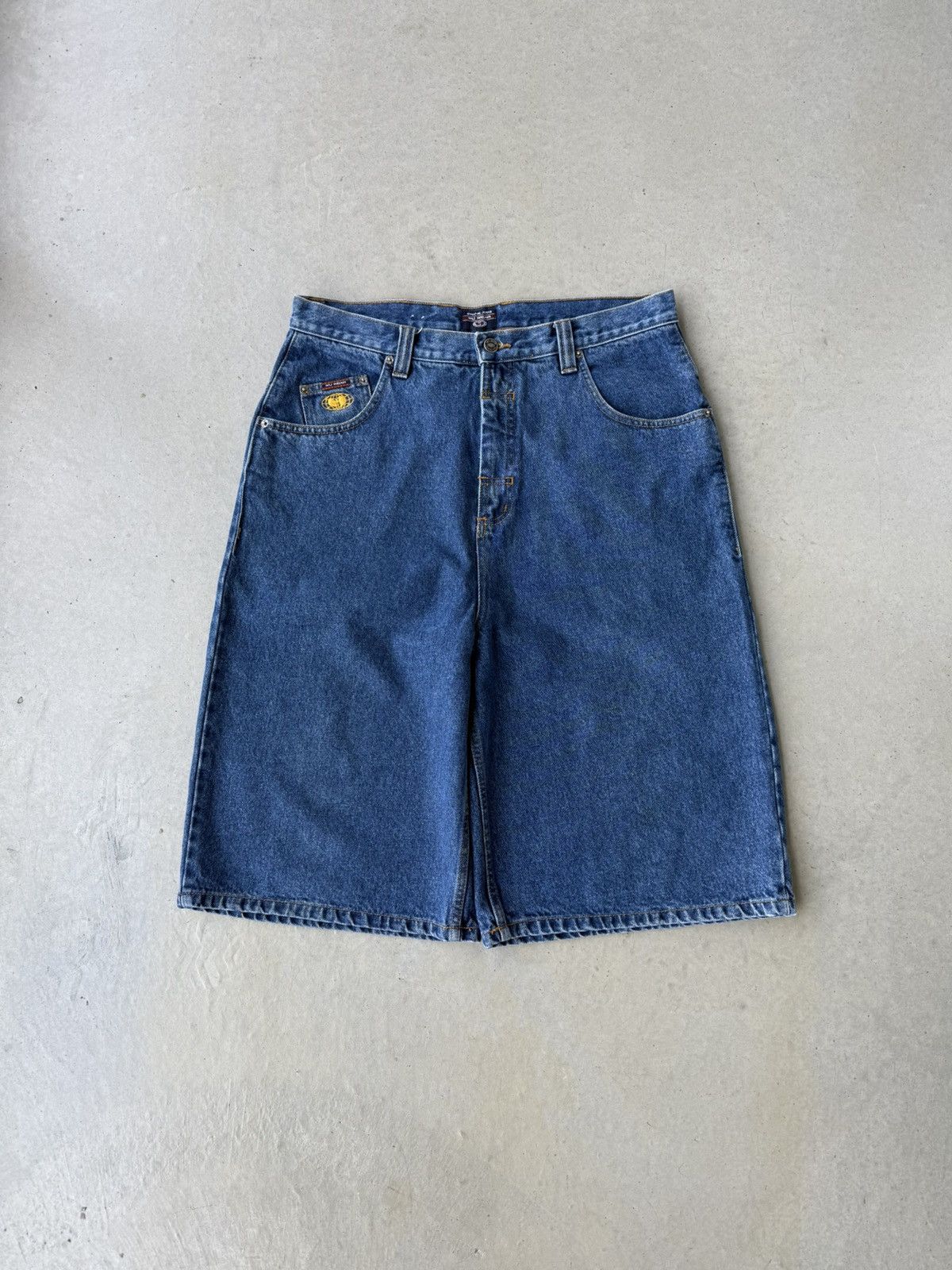 Vintage × Wu-Tang Clan Vintage Y2K Wuwear Embroidered Baggy Denim Jean Shorts Size US 36 / EU 52 - 2 Thumbnail