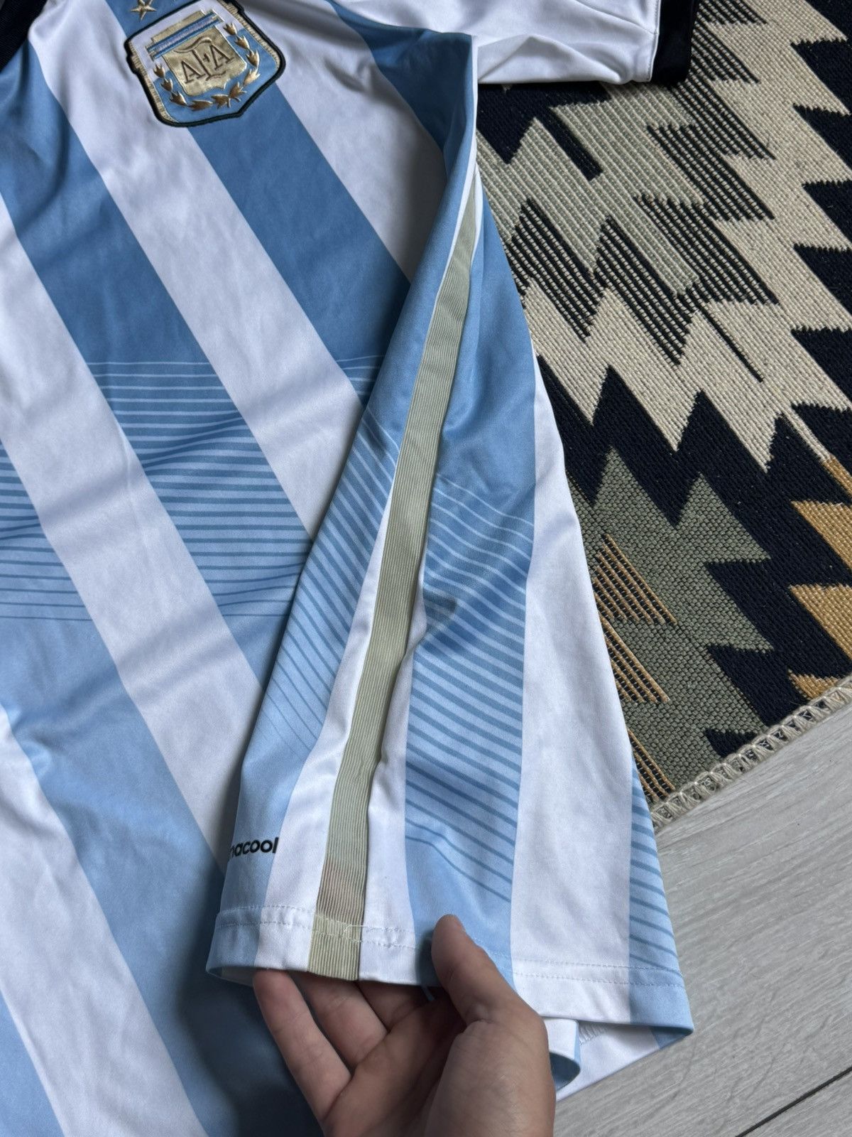 Adidas Vintage Adidas Argentina 2013/15 Blockcore Home Jersey Size US M / EU 48-50 / 2 - 8 Thumbnail