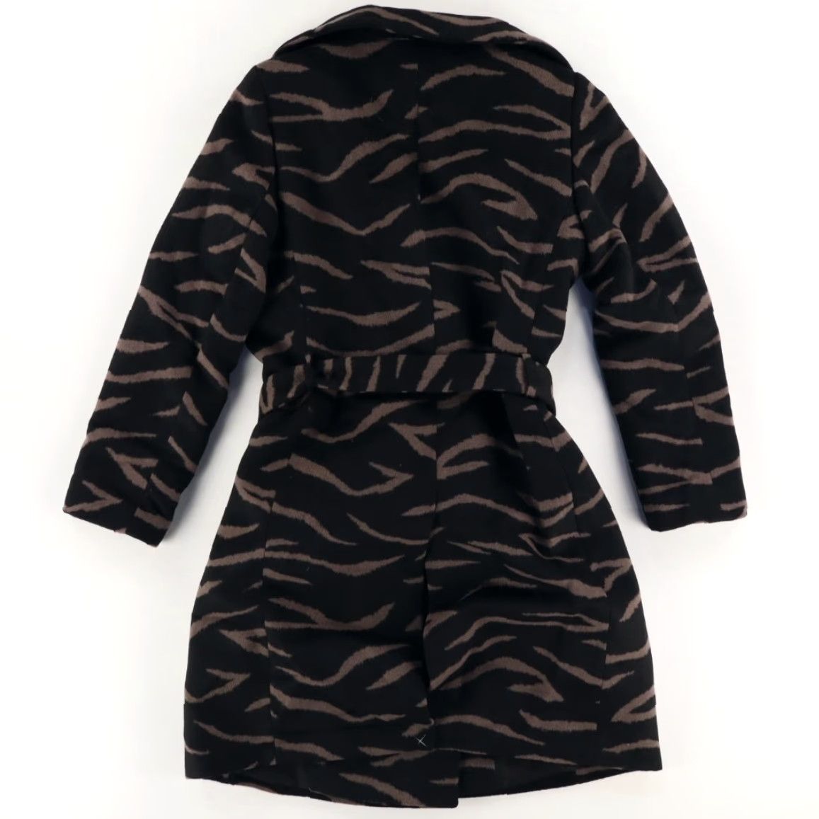 Ann Taylor VINTAGE Ann Taylor Tiger Stripe Wool Blend Coat Jacket Black Women's S Size S / US 4 / IT 40 - 4 Thumbnail