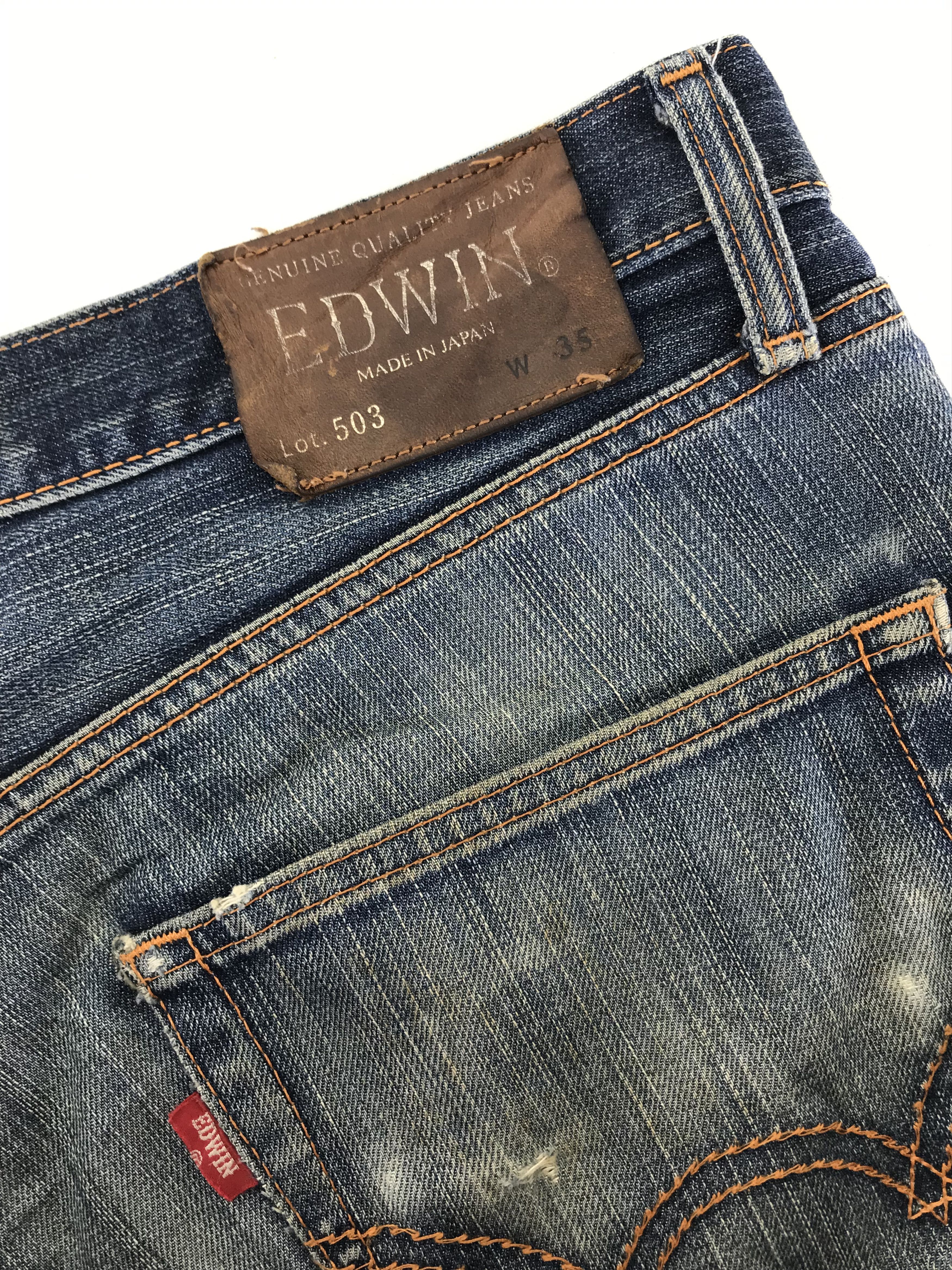 Edwin Vintage Edwin 503 Mud Wash Jeans Size US 35 - 11 Thumbnail