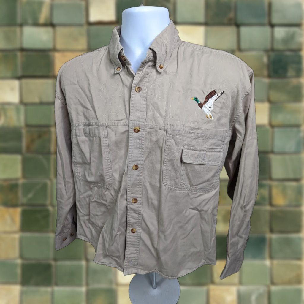 Vintage VINTAGE American Shooter Duck Embroidered Shirt Men's M Long Sleeve Hunting L7S Size US M / EU 48-50 / 2 - 1 Thumbnail