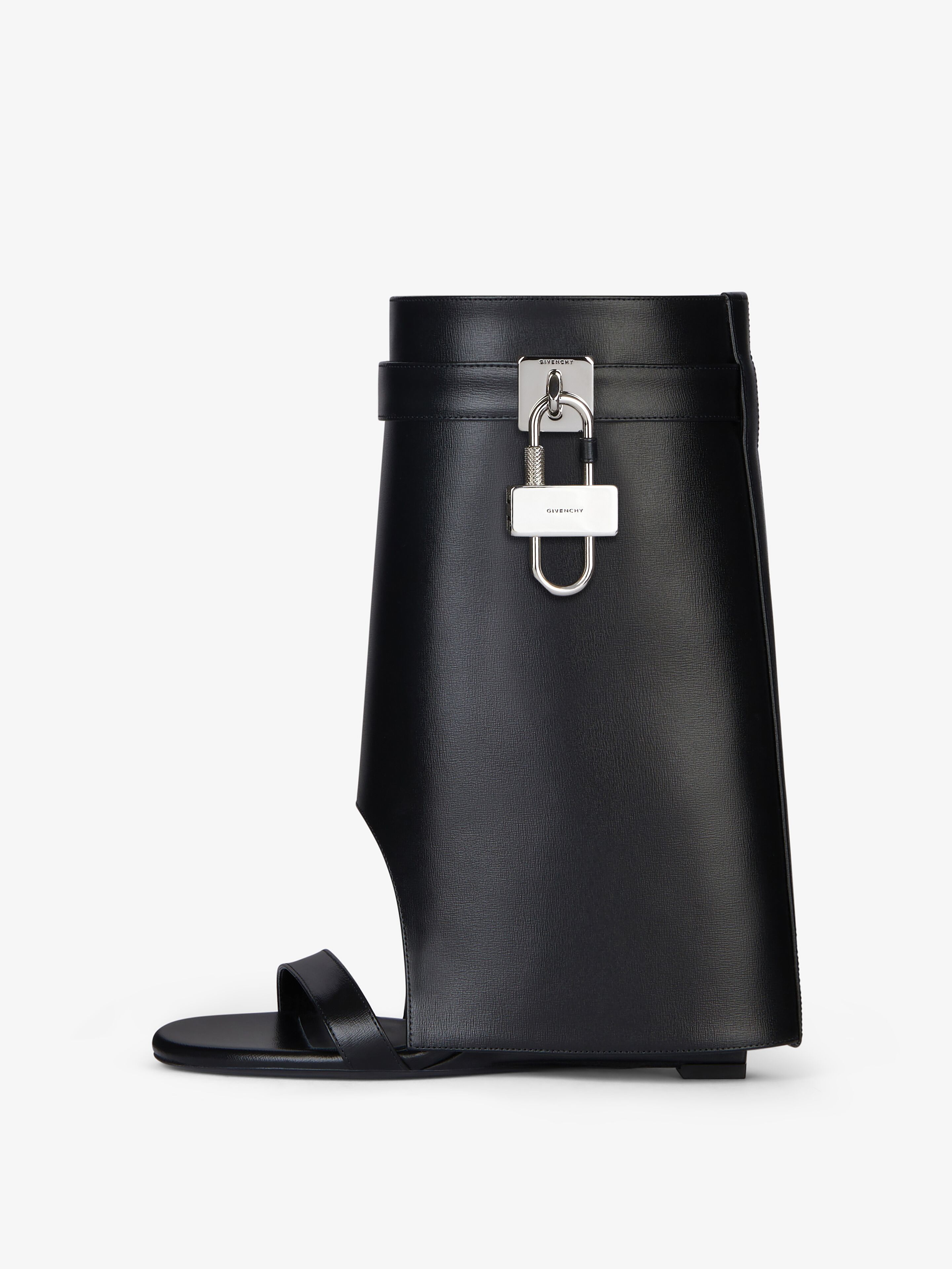 Givenchy o1srvl11e0525 Shark Lock Ankle Sandals in Black Size US 5 / IT 35 - 3 Thumbnail