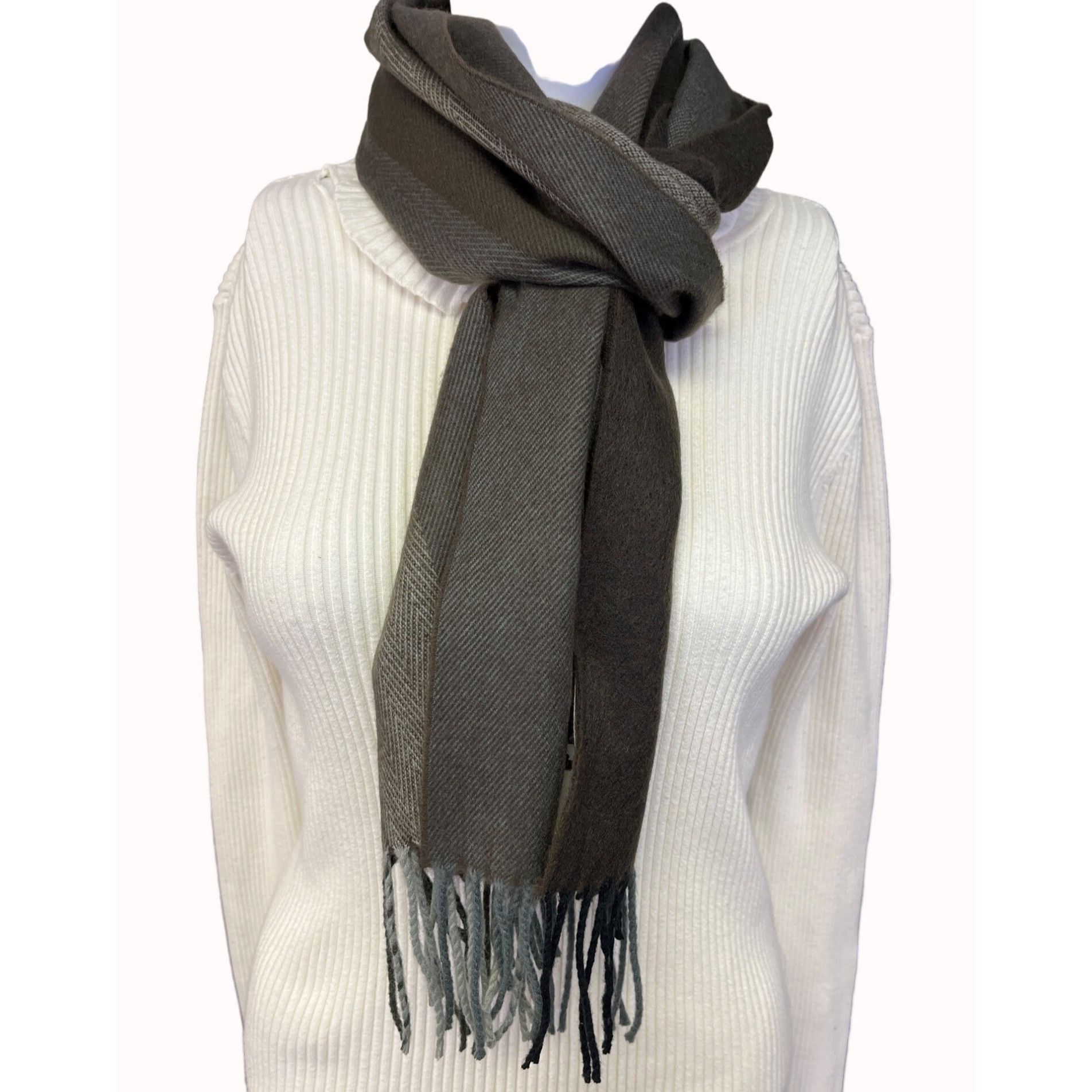 Other Altare Women's Brown Striped 100% Acrylic Scarf 68"x12" SKU Size ONE SIZE - 1 Thumbnail