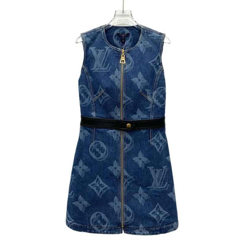 Louis Vuitton Louis Vuitton Navy logo full-print cotton crewneck sleevel Size XS / US 0-2 / IT 36-38 - 1 Thumbnail