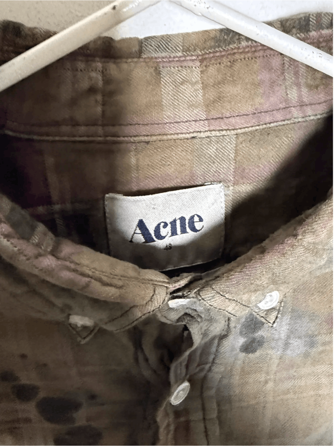 Acne Studios acne vintage mud moss flannel shirt Size US M / EU 48-50 / 2 - 8 Thumbnail