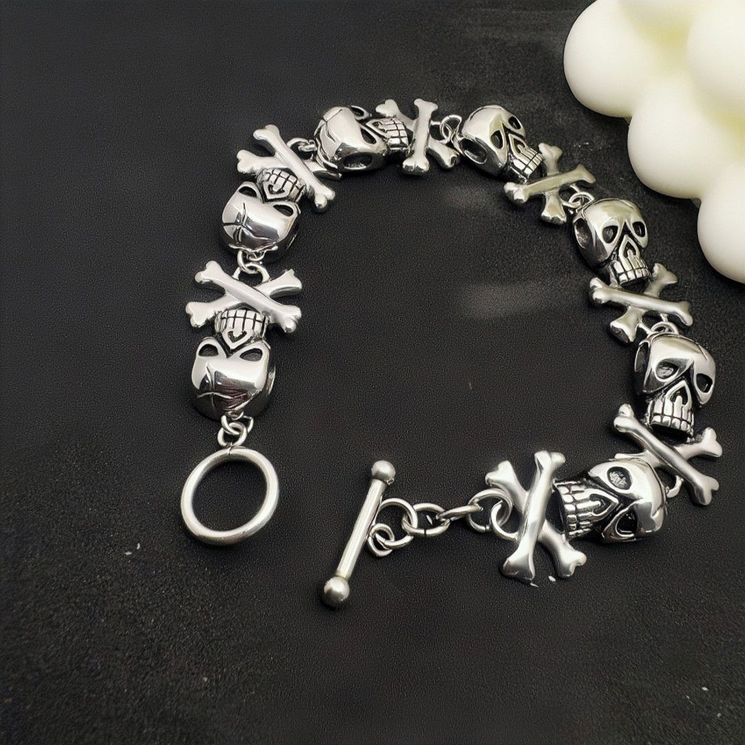 Jewelry Skull Hip-hop Bracelet Y2K Punk Chain Gotch Bracelets Chains Size ONE SIZE - 1 Thumbnail