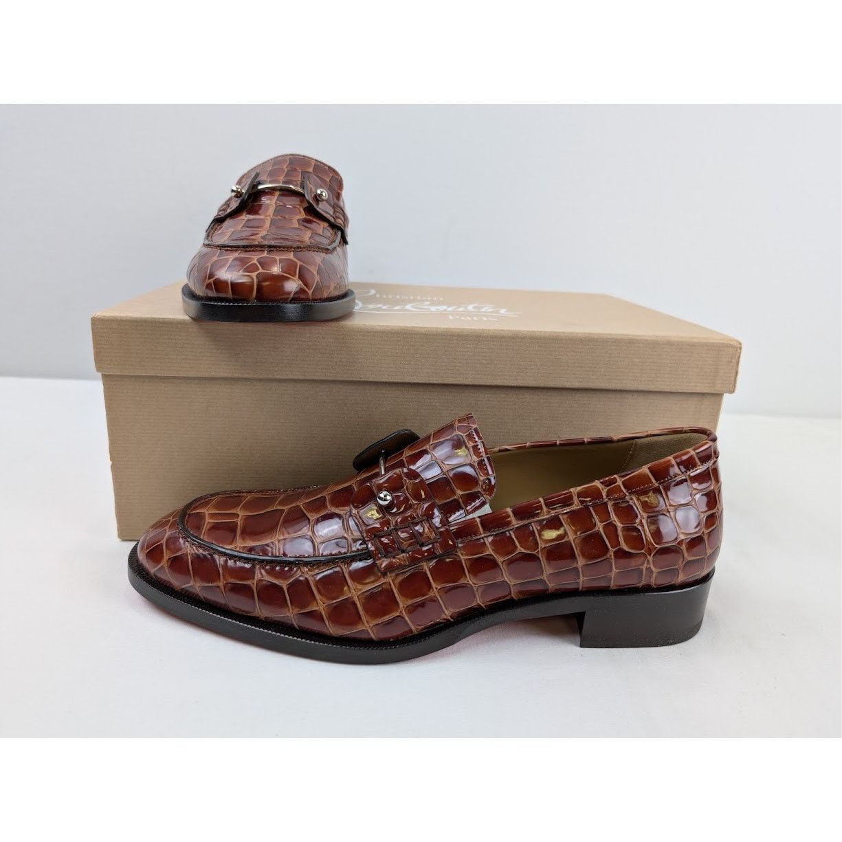Christian Louboutin o1rshd1 Chambelimoc Flat Shoes in Brown Size US 9.5 / EU 42-43 - 21 Thumbnail
