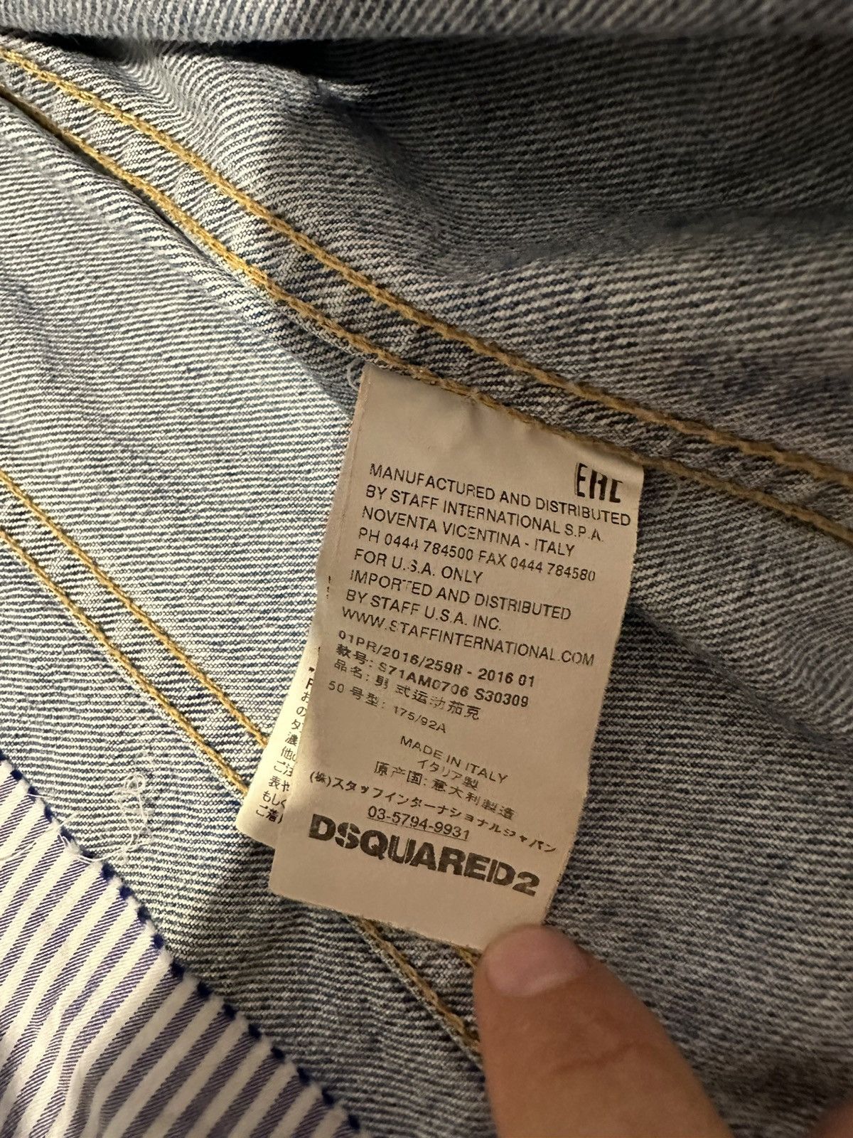 Dsquared2 Dsquared2 Denim Jacket Size US M / EU 48-50 / 2 - 7 Thumbnail