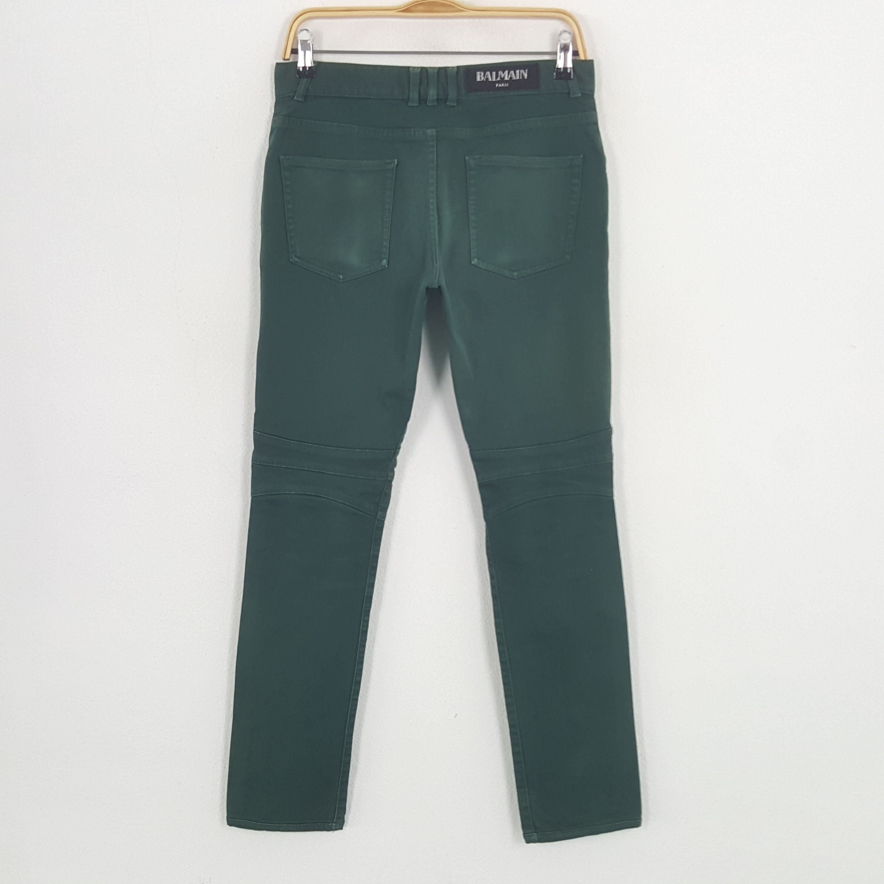Balmain × Vintage Vintage Balmain Emerald Green Jeans Size US 29 - 4 Thumbnail
