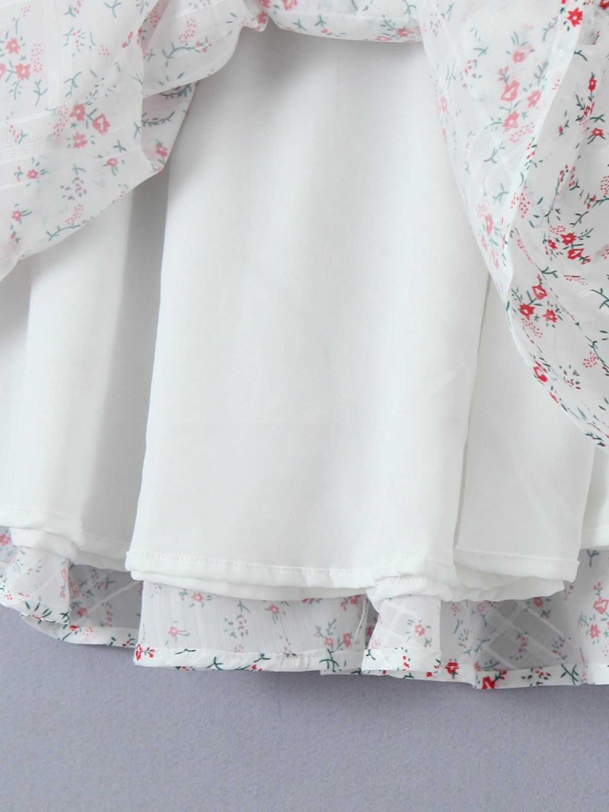 Other NWT White Floral Tiered Eyelet Mini Dress-Coquette Soft Girl Size M / US 6-8 / IT 42-44 - 9 Thumbnail
