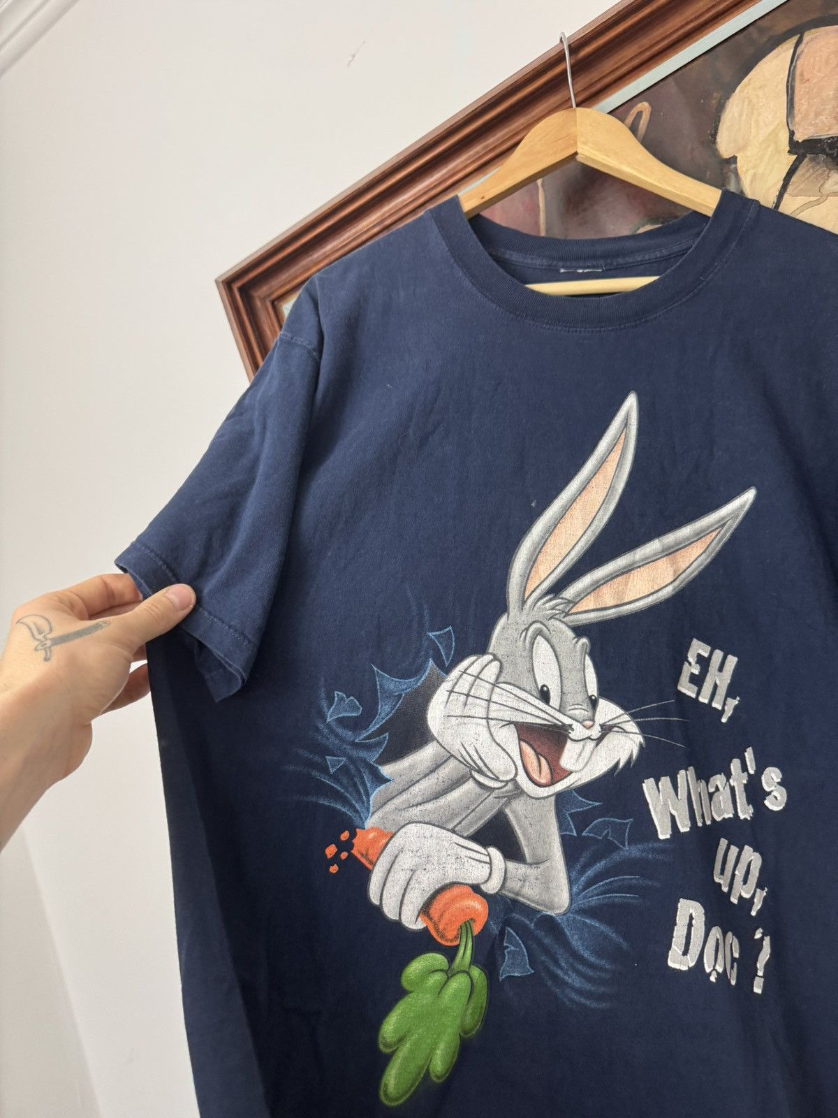Vintage Vintage 90s Warner Bros Looney Tunes Bugs Bunny Cartoon Size US L / EU 52-54 / 3 - 3 Thumbnail