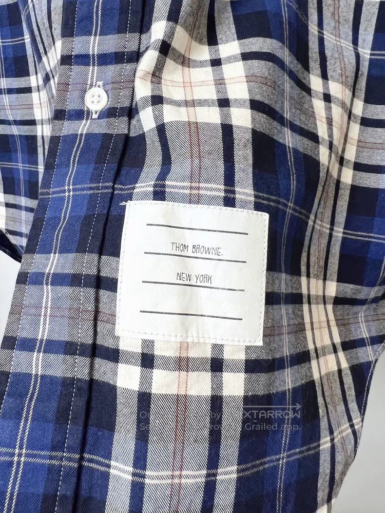 Other Thom Browne Blue and white checkered shirt Size US M / EU 48-50 / 2 - 6 Thumbnail