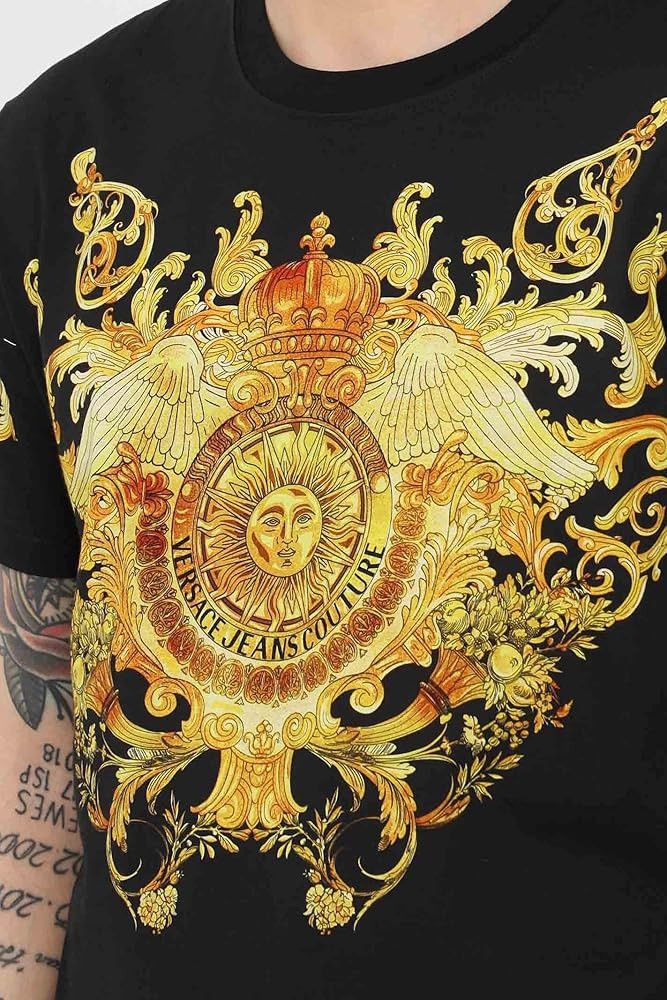 Versace Jeans Couture 🇮🇹❗️NEW Versace Jeans Couture Baroque Barocco Print T-Shirt Size US L / EU 52-54 / 3 - 3 Thumbnail