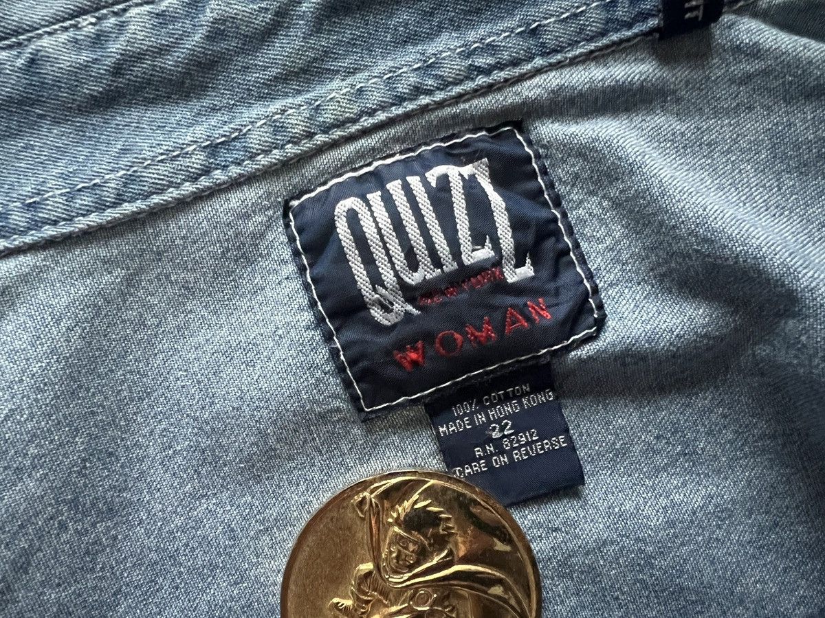 Vintage Quizz Newyork : Embroidered Animal Zoo Denim Shirt Size XXL / US 16-18 / IT 52-54 - 5 Thumbnail
