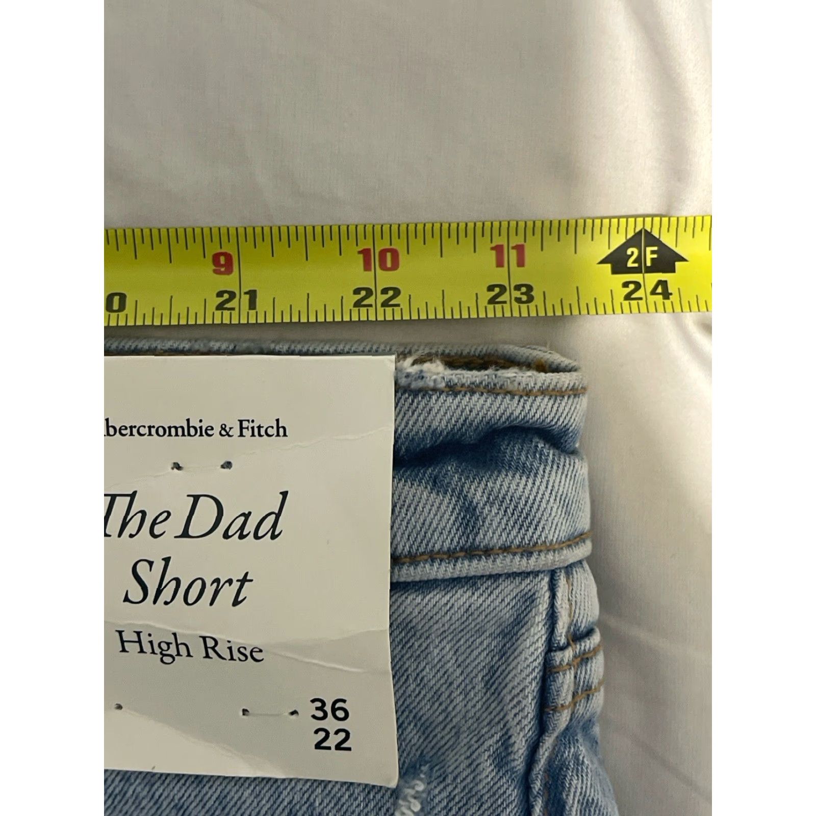 Abercrombie & Fitch VINTAGE Abercrombie & Fitch The Dad Shorts High Rise Button Fly Women’s Plus Size 36/22 Blue Summer Casual Size 25" / US 0 / IT 36 - 3 Thumbnail